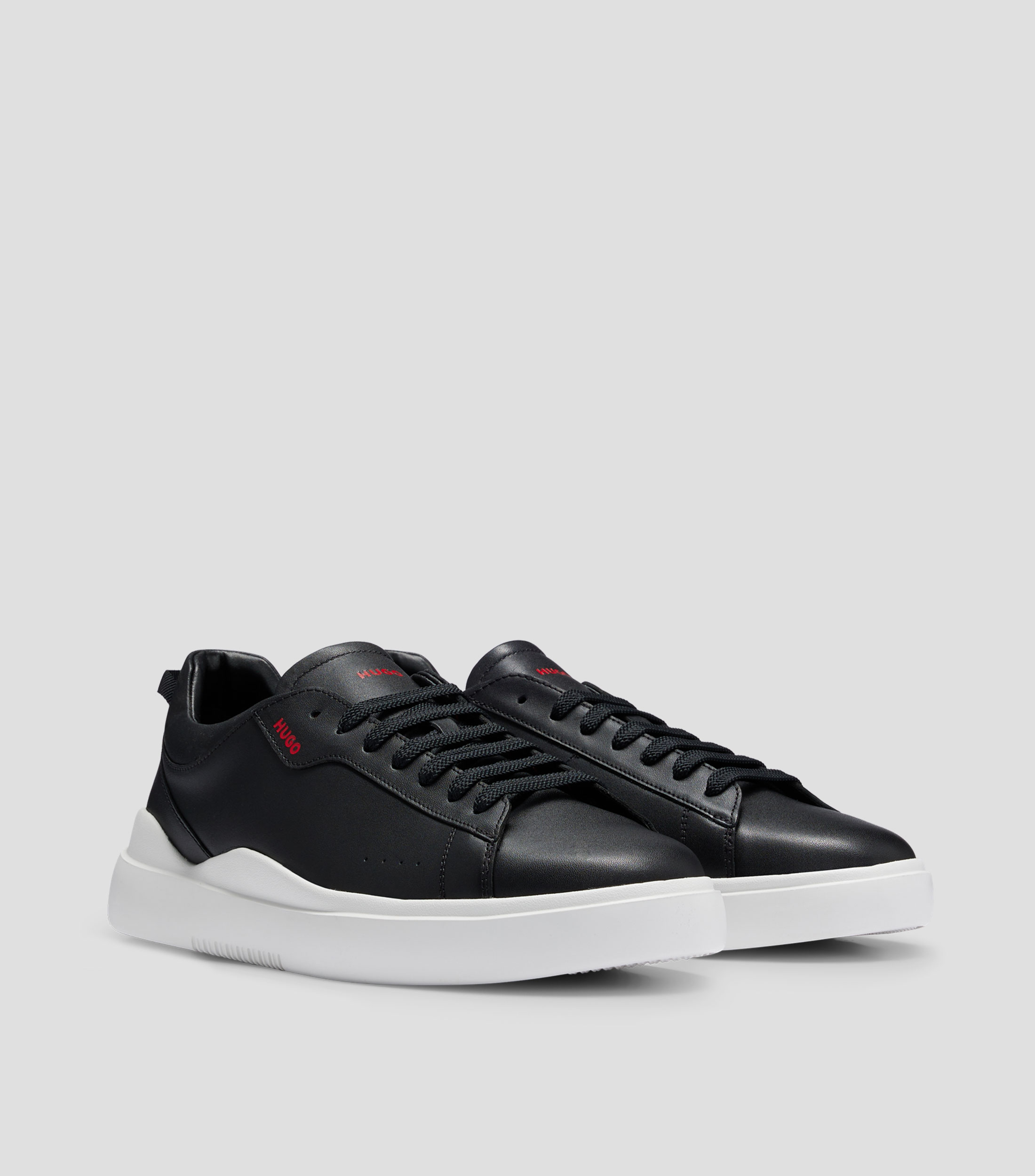 Tenis tipo cupsole en piel lisa Hombre