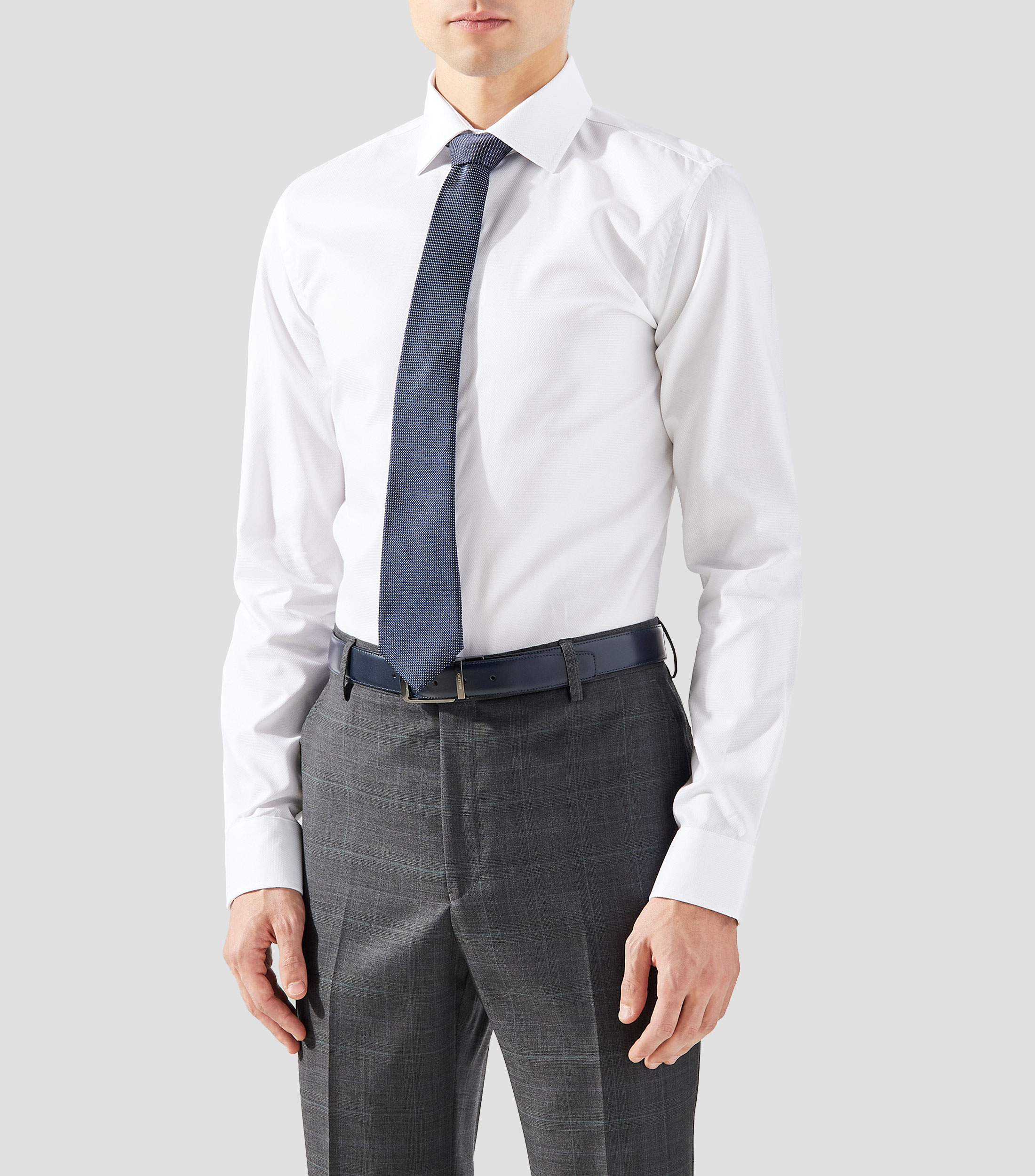 Camisa microdiseño manga larga Hombre