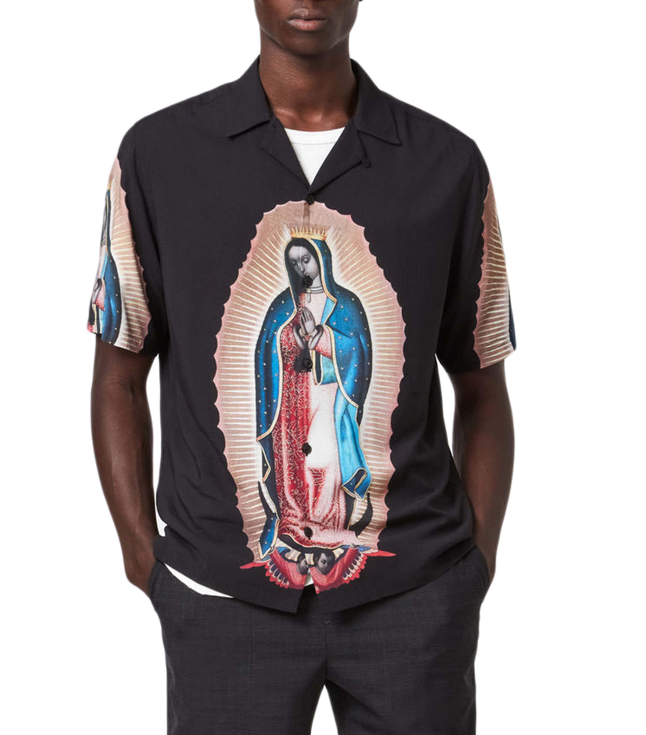 AllSaints Camisa con Virgen de Guadalupe manga corta Hombre - El Palacio de  Hierro