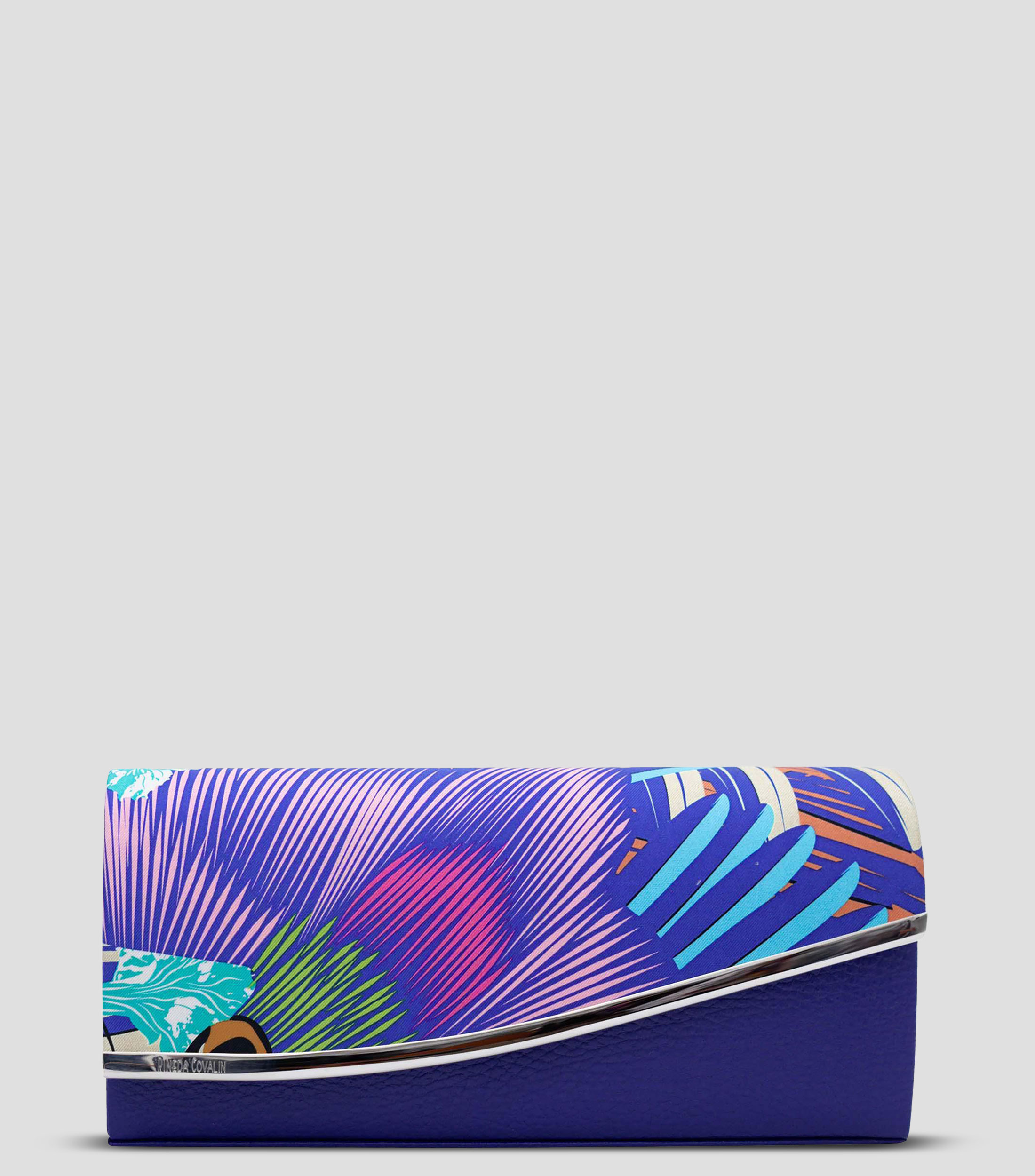 Bolsa clutch multicolor en piel Torogoz estampada Mujer