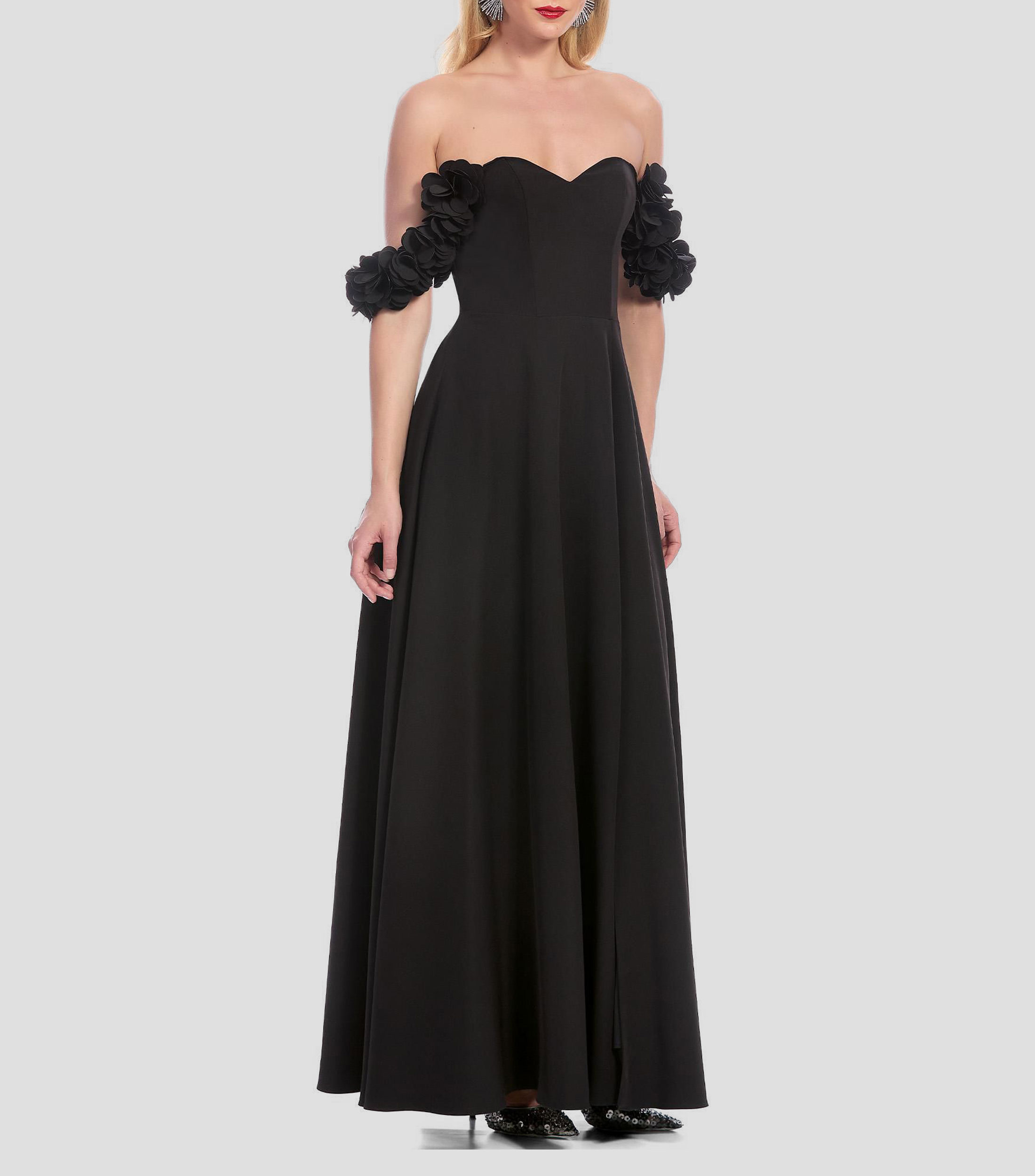 Vestido de fiesta largo liso Mujer