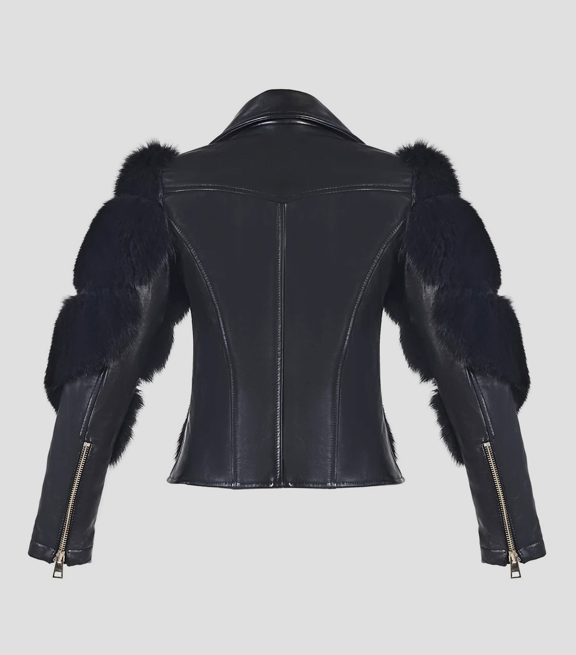 Chamarra biker de piel Mujer