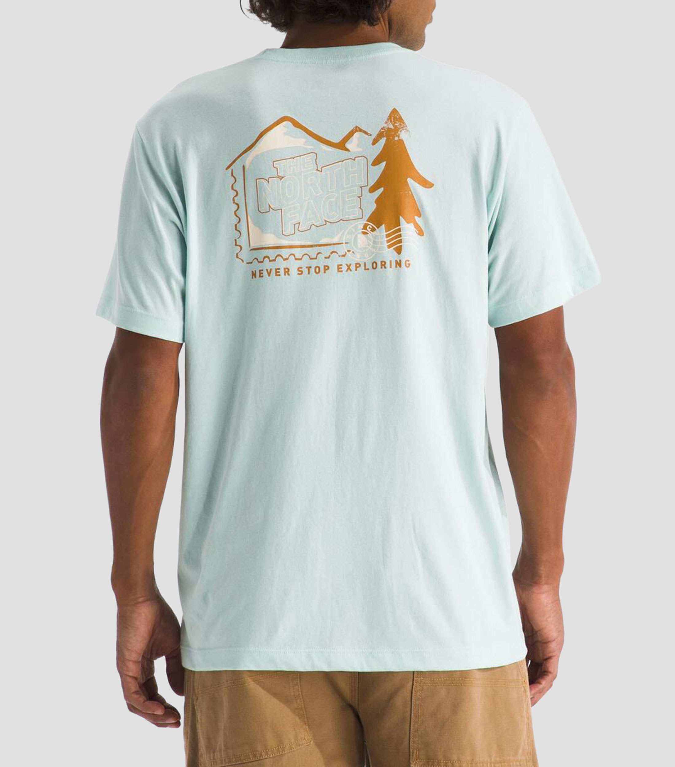 Playera cuello redondo manga corta estampada Hombre