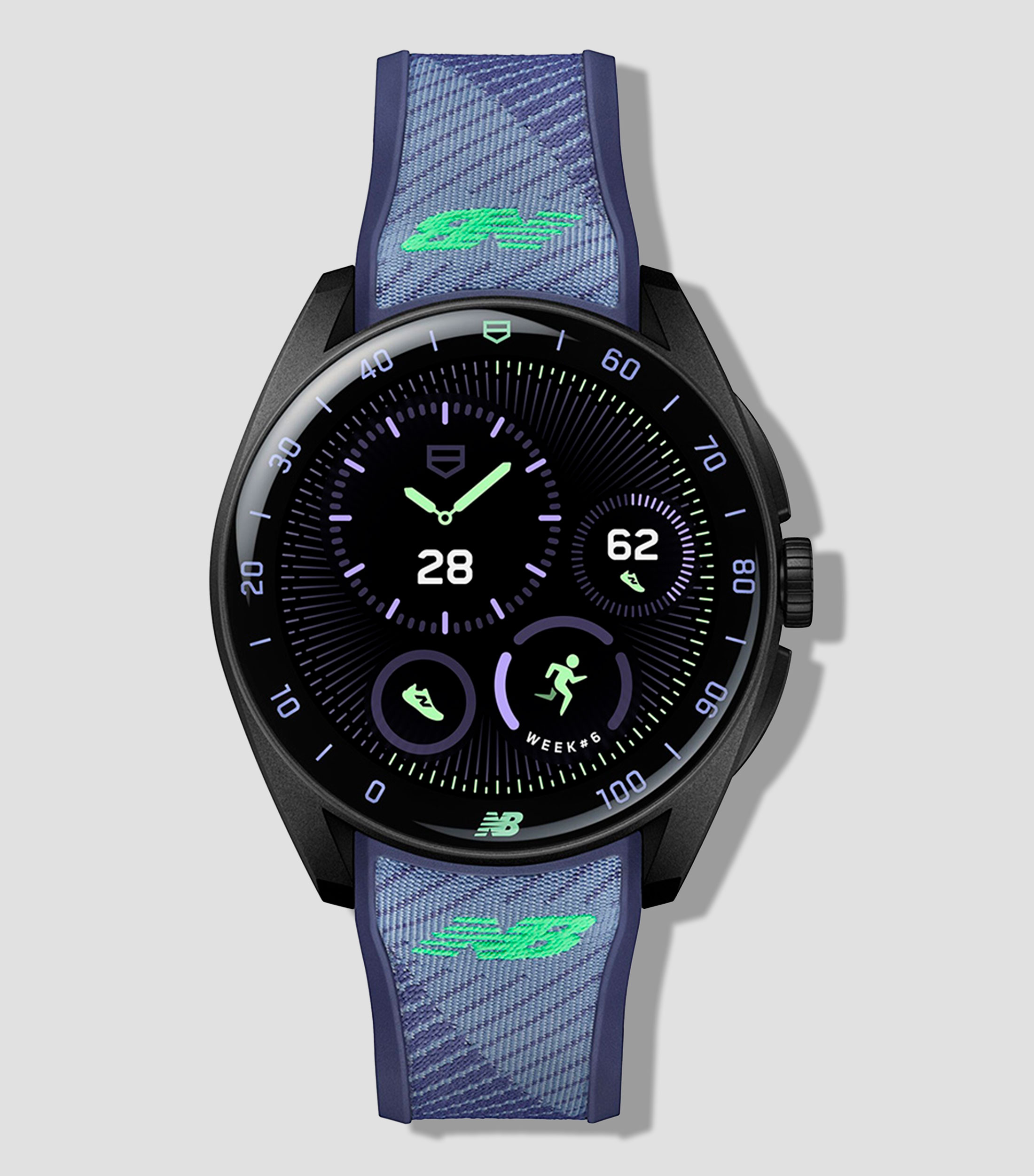 Reloj digital Unisex Connected Calibre E5 x New Balance Edition deportivo negro