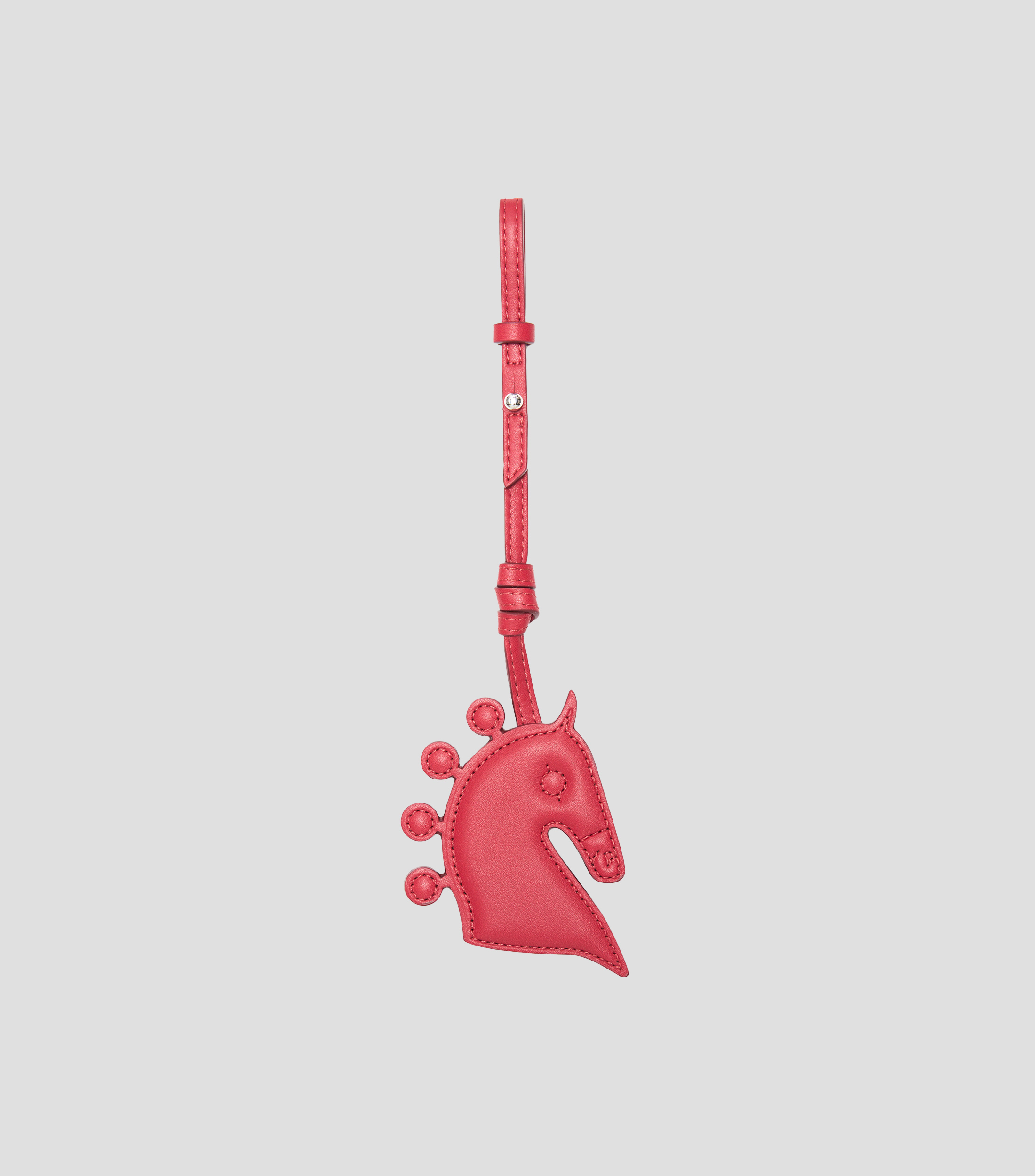 Tag para bolsa Caballo en piel rojo Mujer