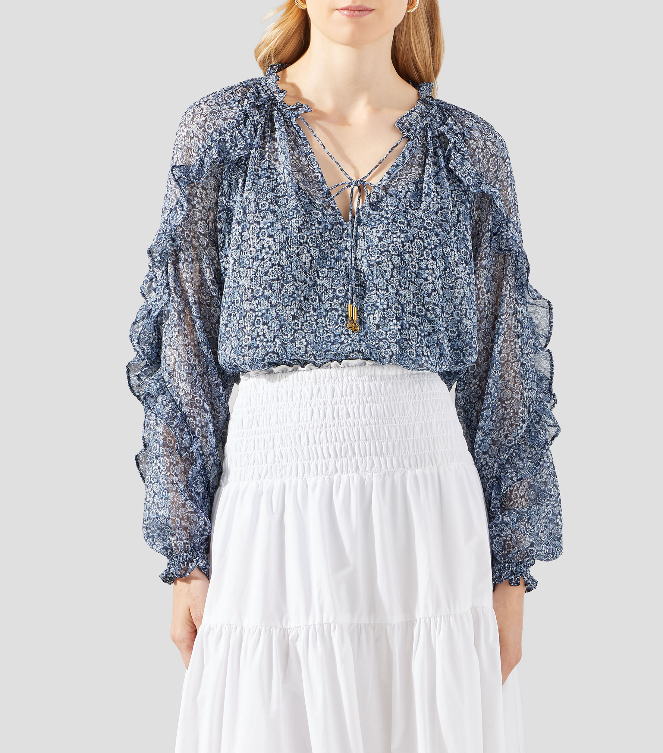 Blusa fantasía manga larga Mujer