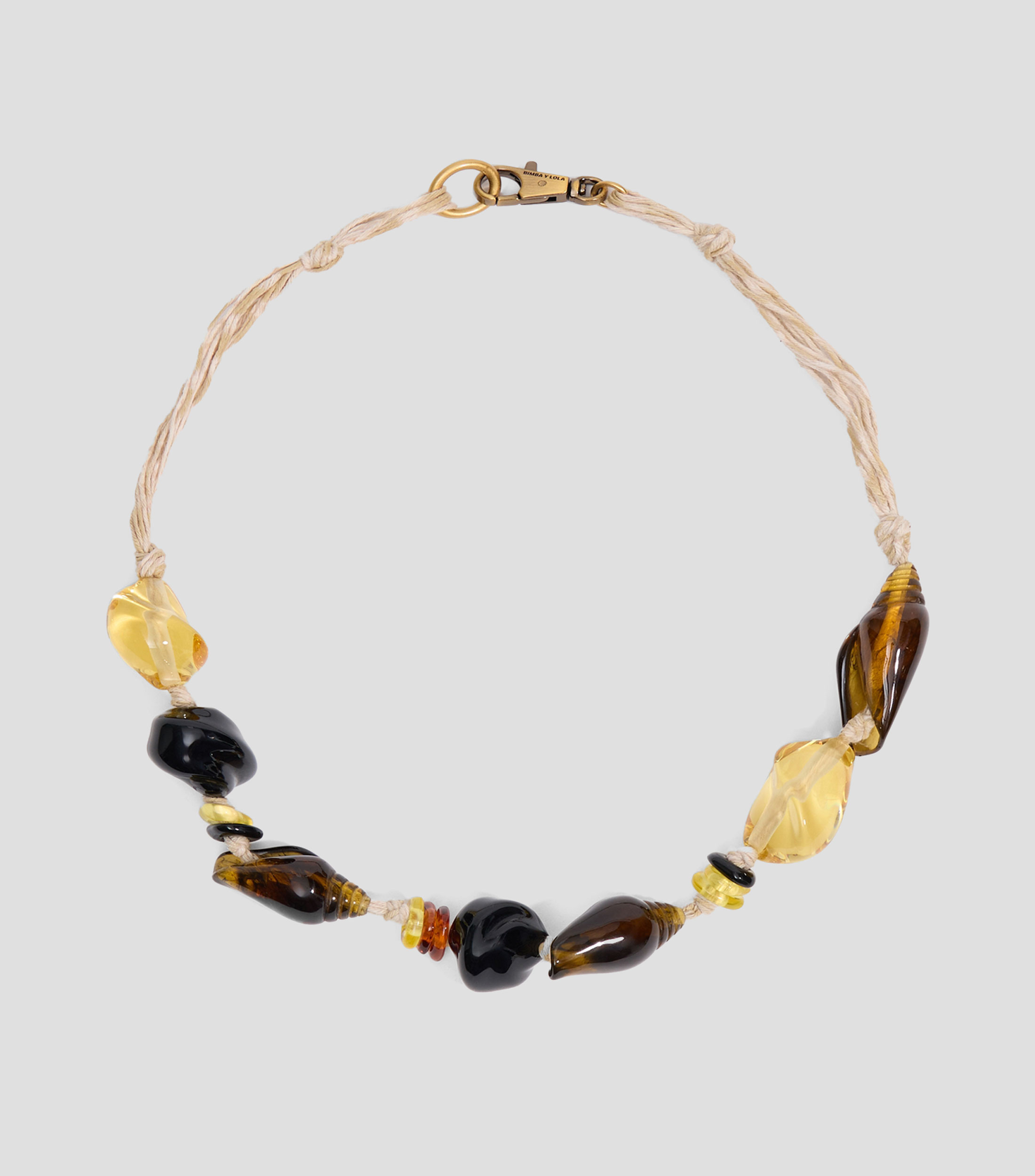 Collar caracolas resina ámbar Mujer