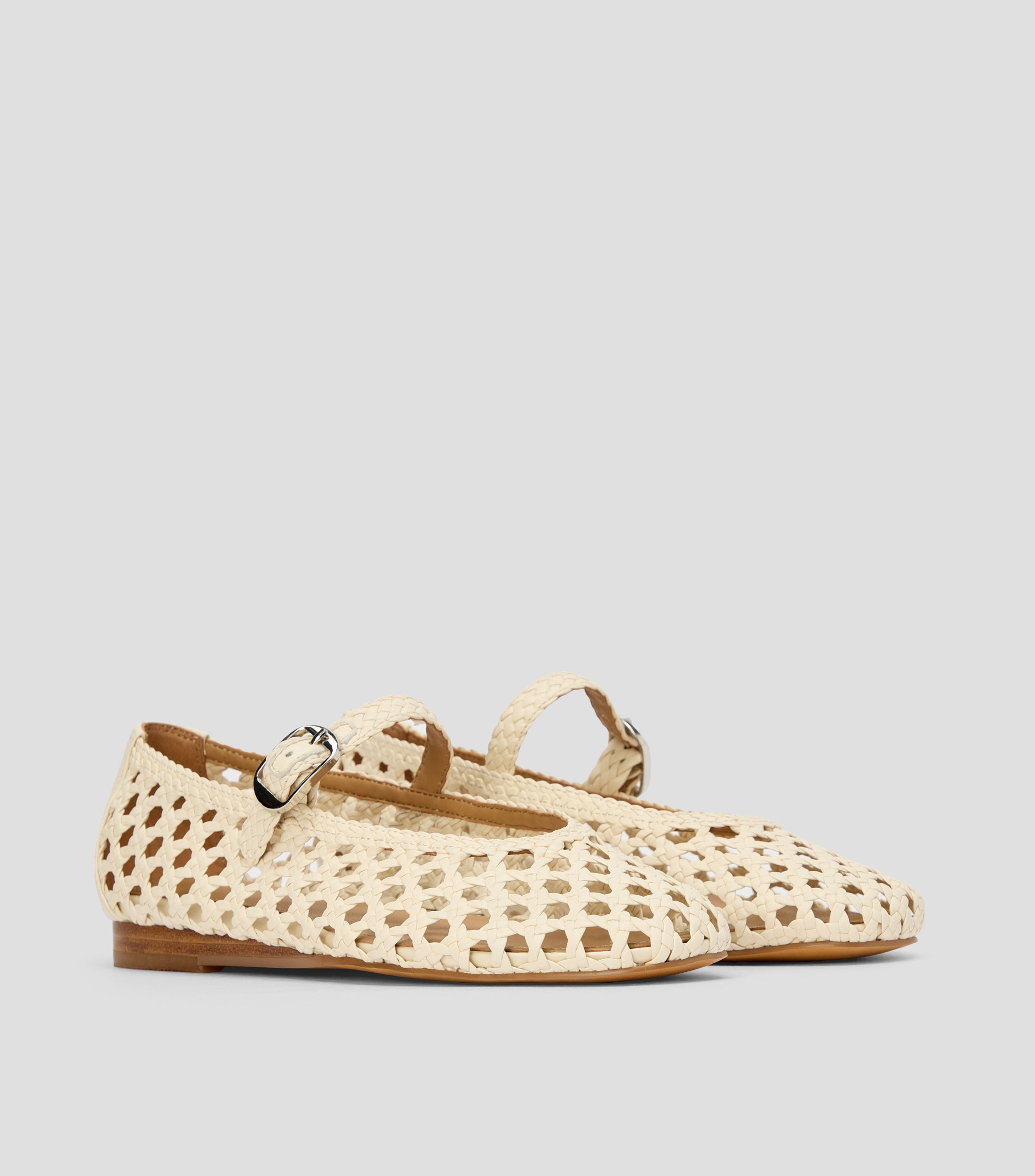Flats casuales en piel lisos Mujer