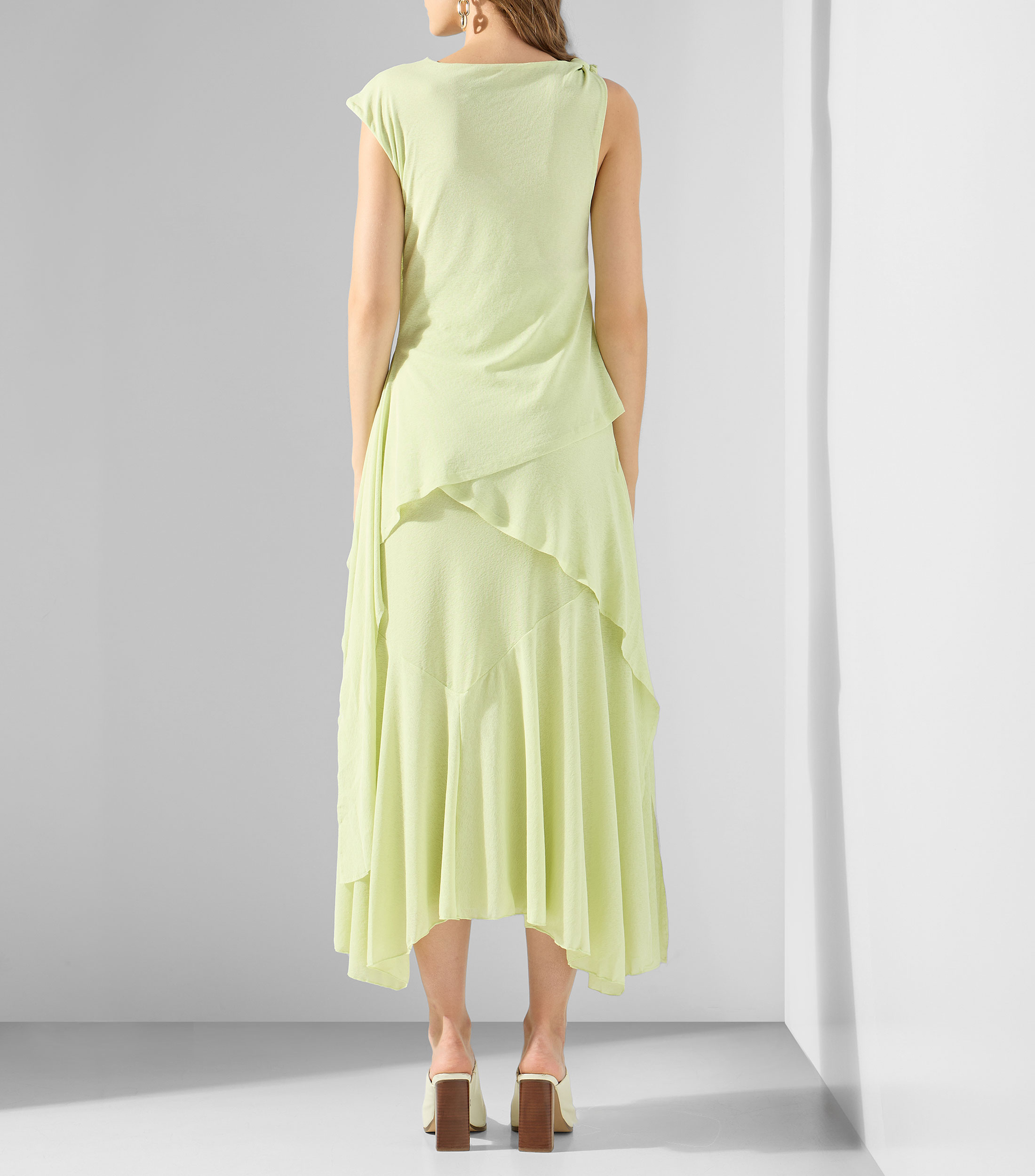 Vestido largo liso Mujer