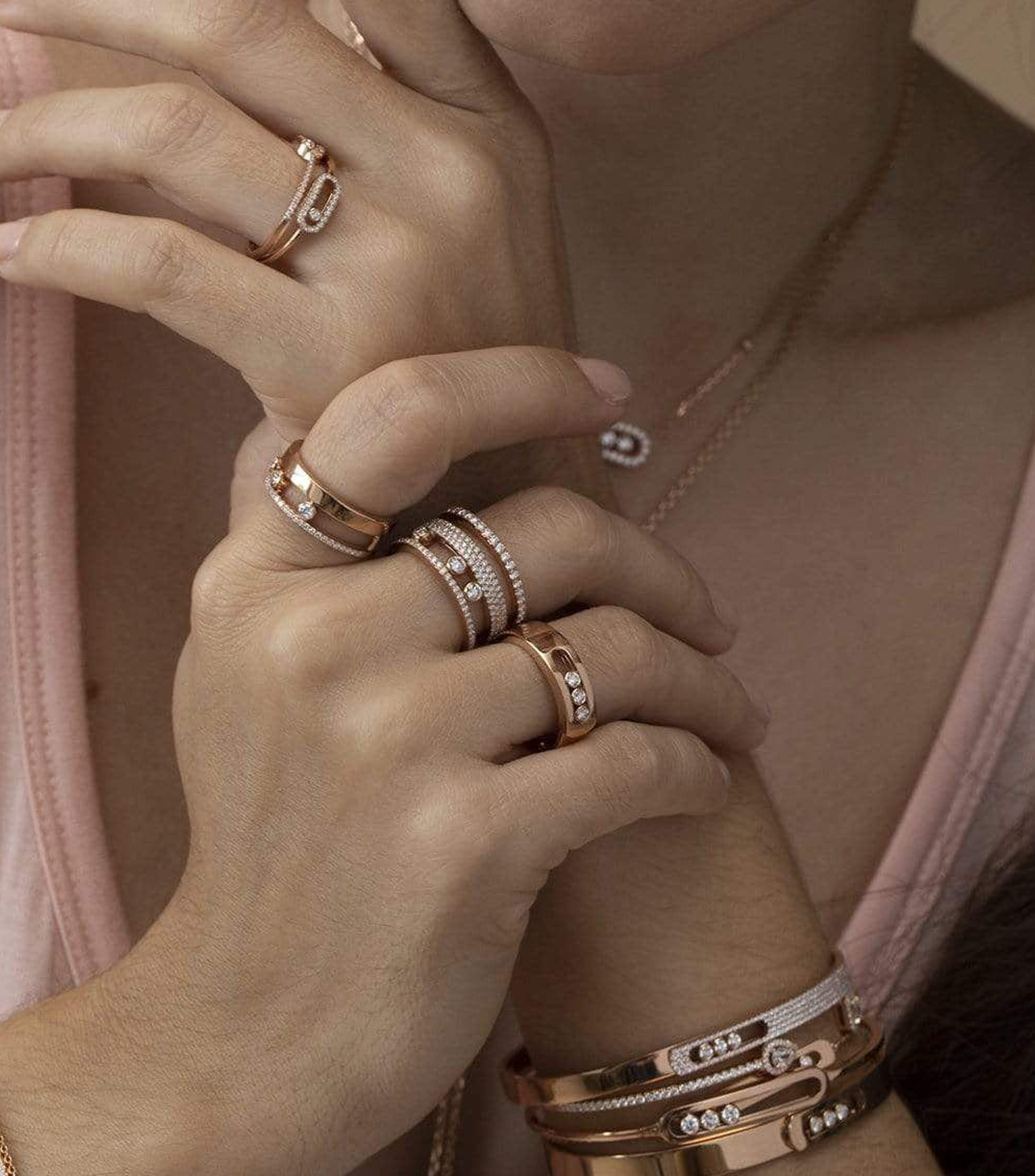 Anillo Move Noa en oro rosa Mujer