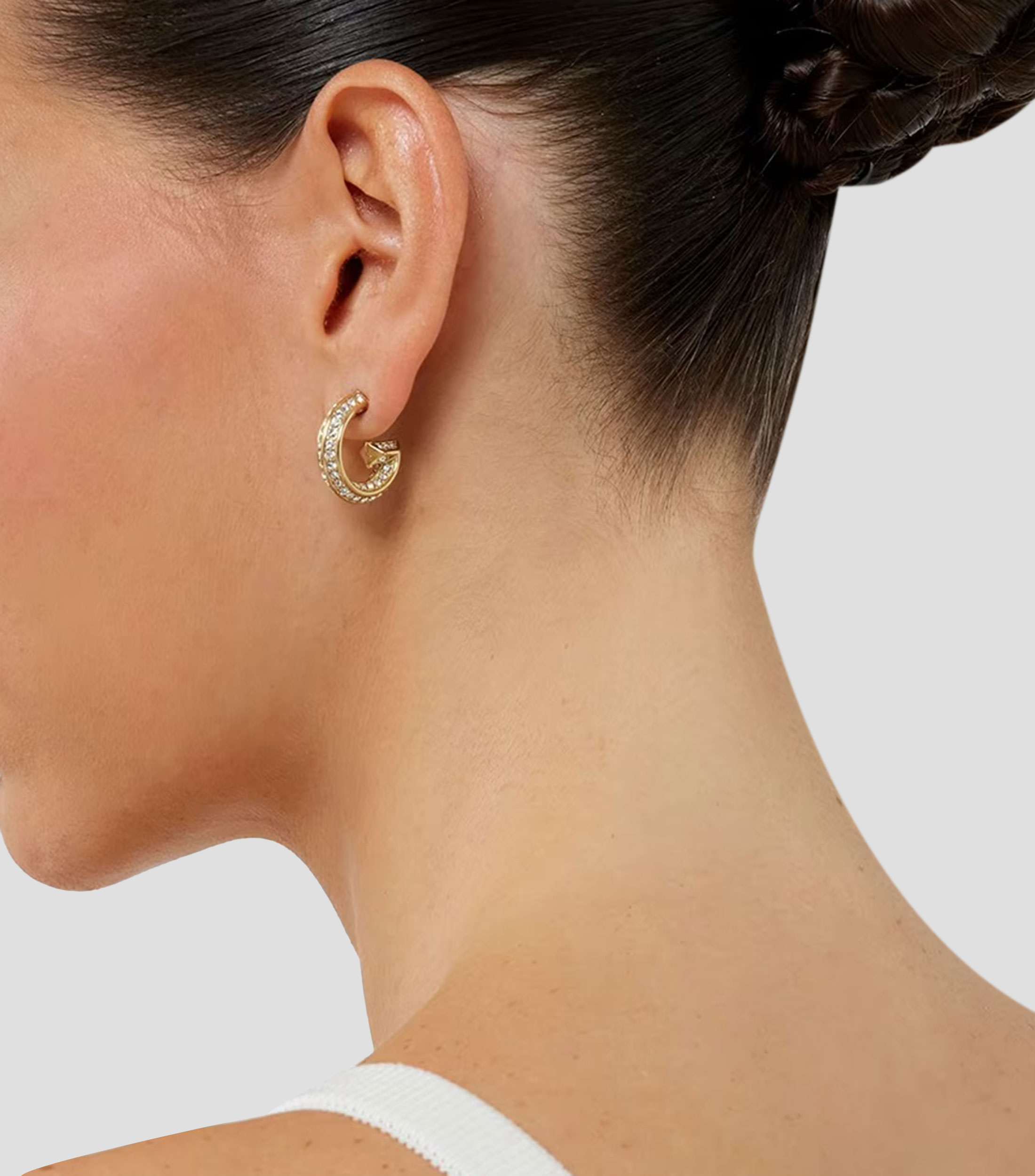 Aretes G Crystal con cristales Mujer