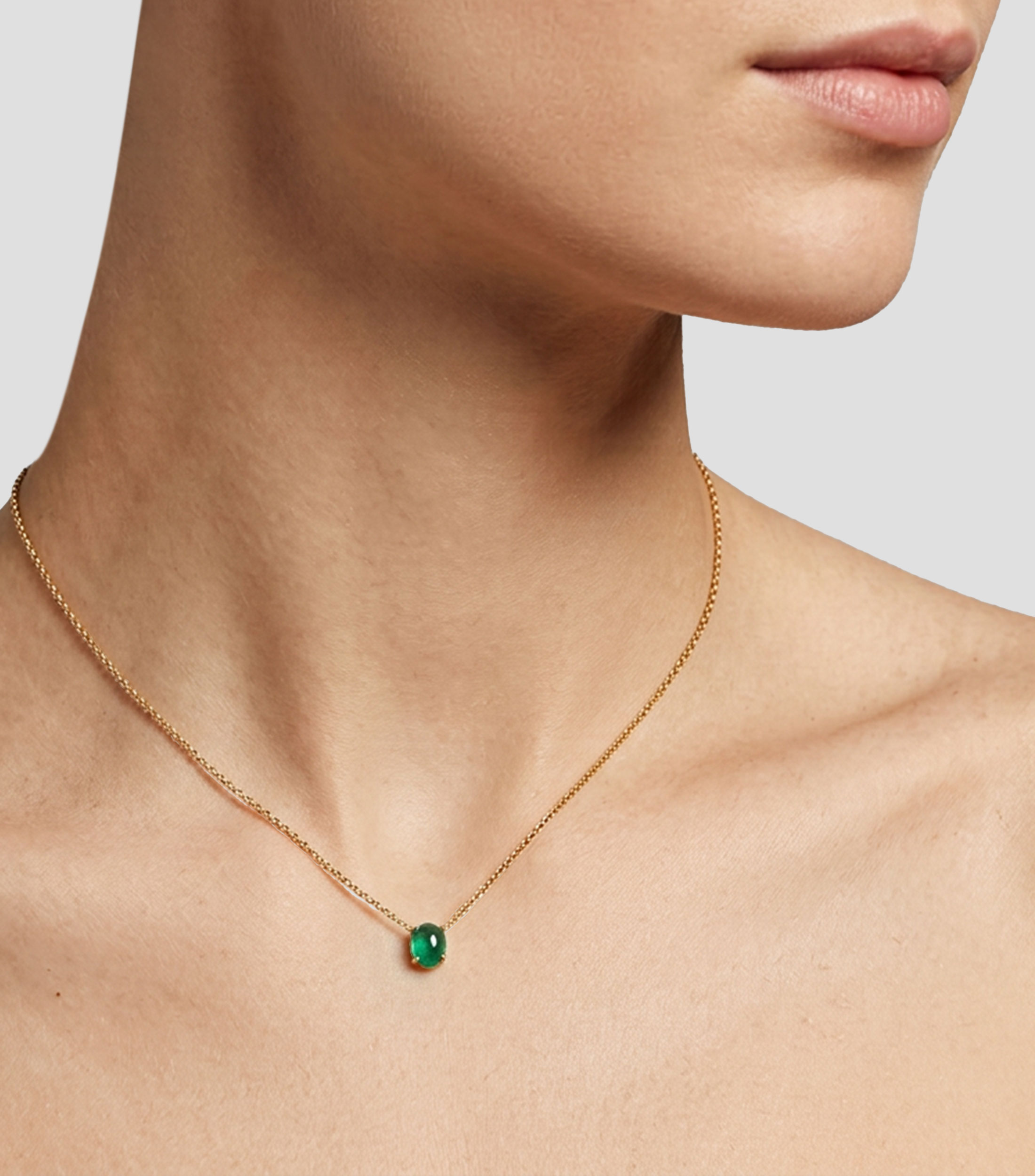 Collar con Esmeralda y Diamantes Mujer