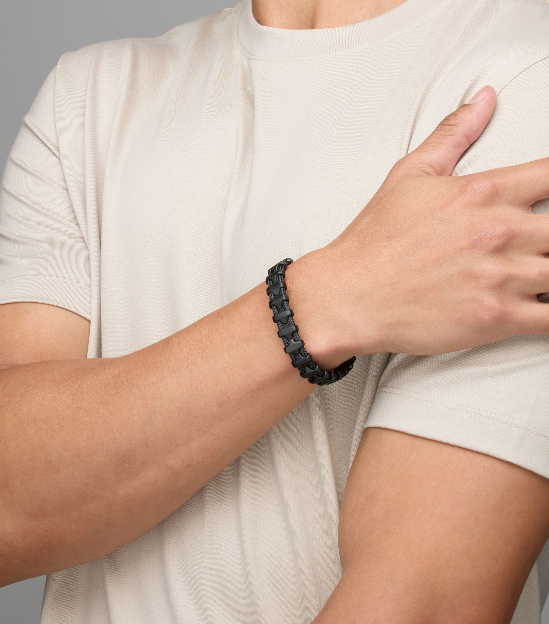 Pulsera negra Bold Bob Hombre