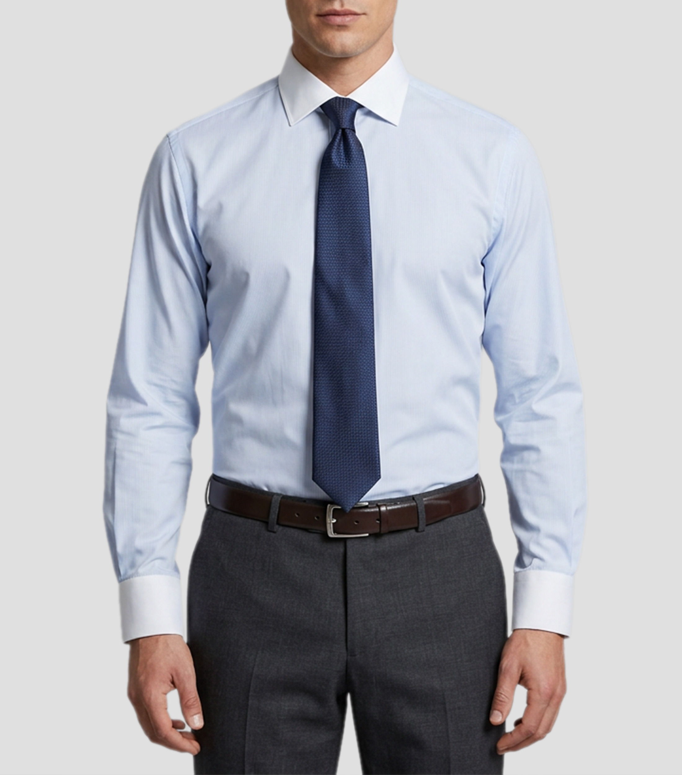 Camisa de Vestir líneas manga larga Hombre