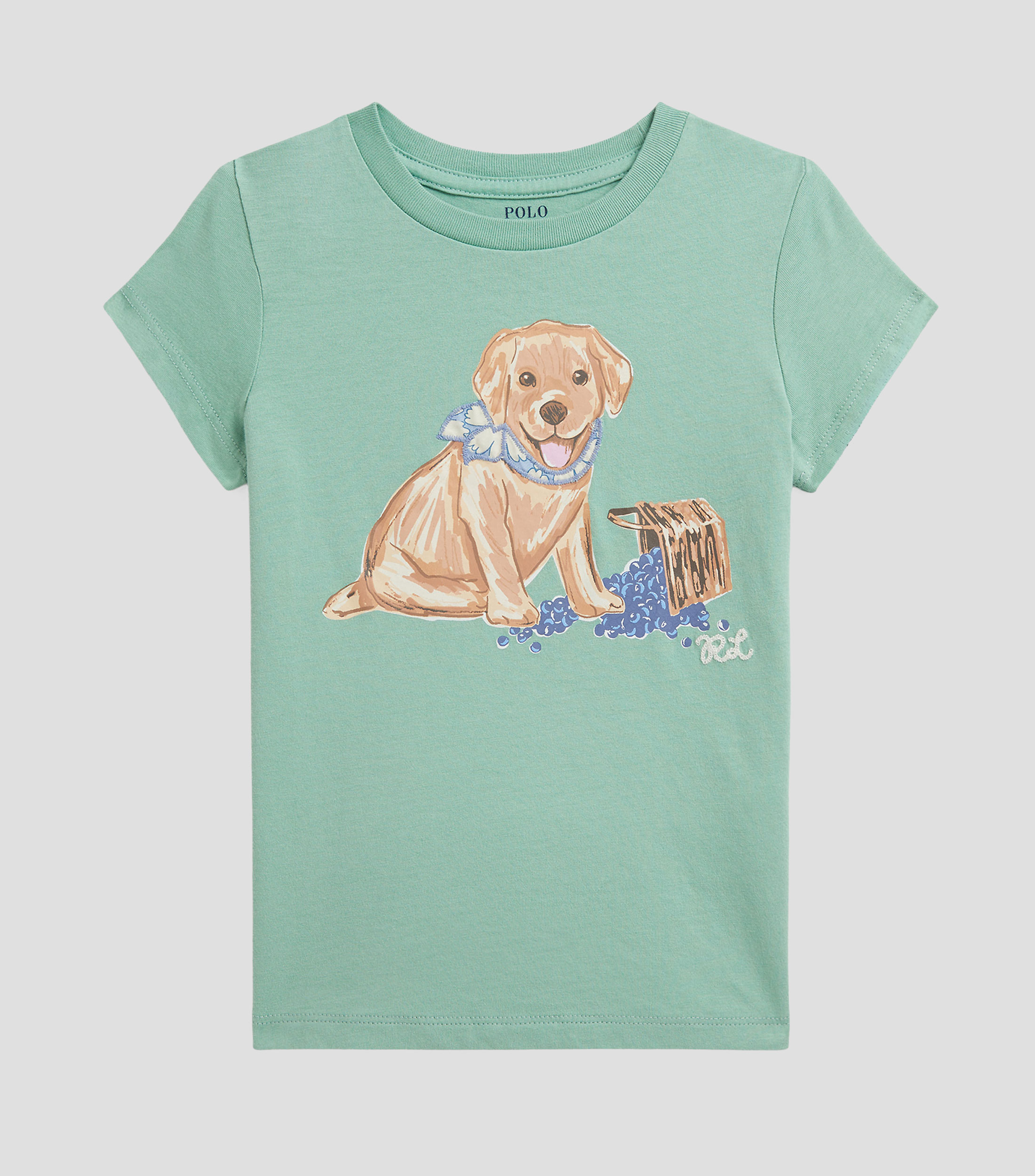 Playera cuello redondo manga corta estampada Niña