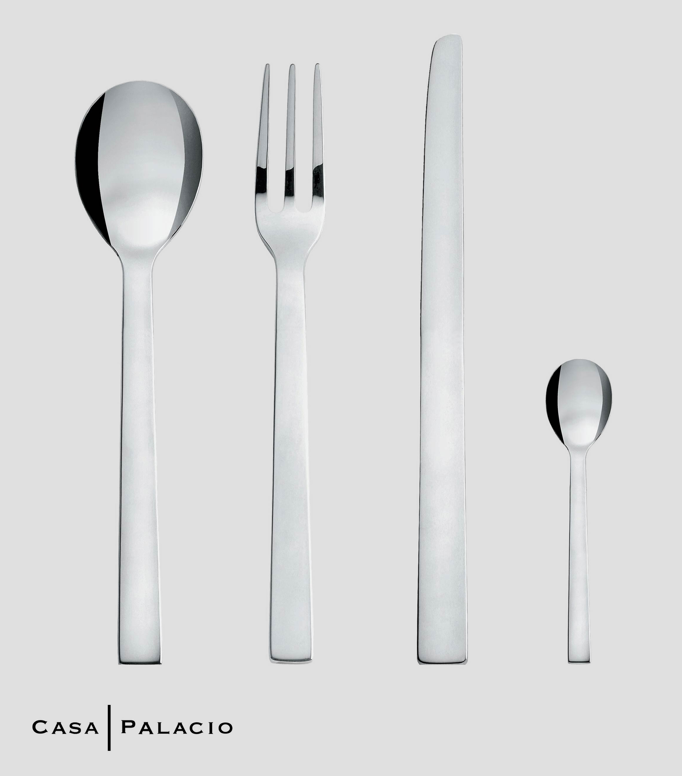 Set de cubiertos 24 piezas Santiago en Acero Inoxidable
