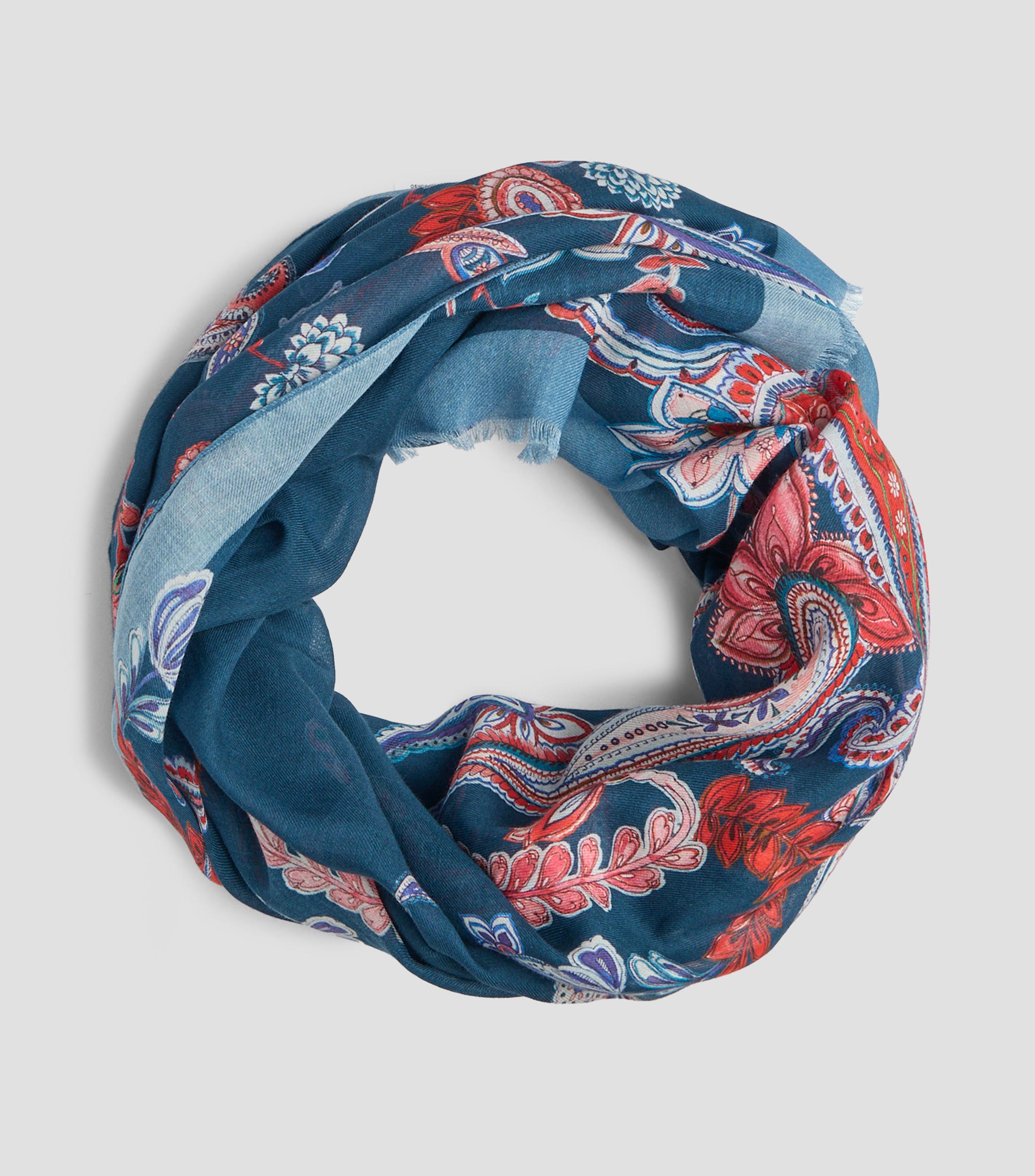 Foulard azul estampado Hombre
