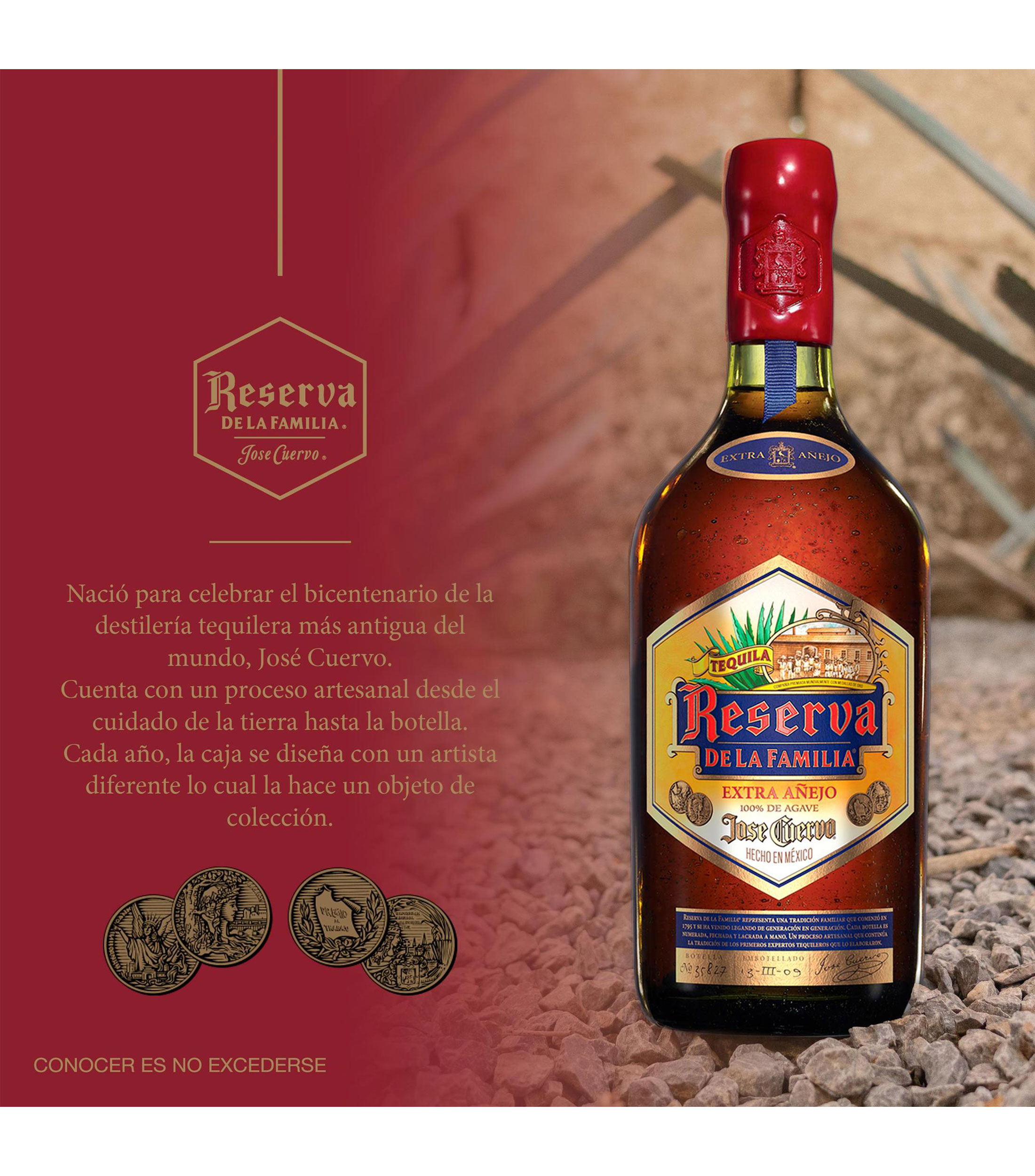 Tequila Extra Añejo José Cuervo Reserva de la Familia, 750 ml