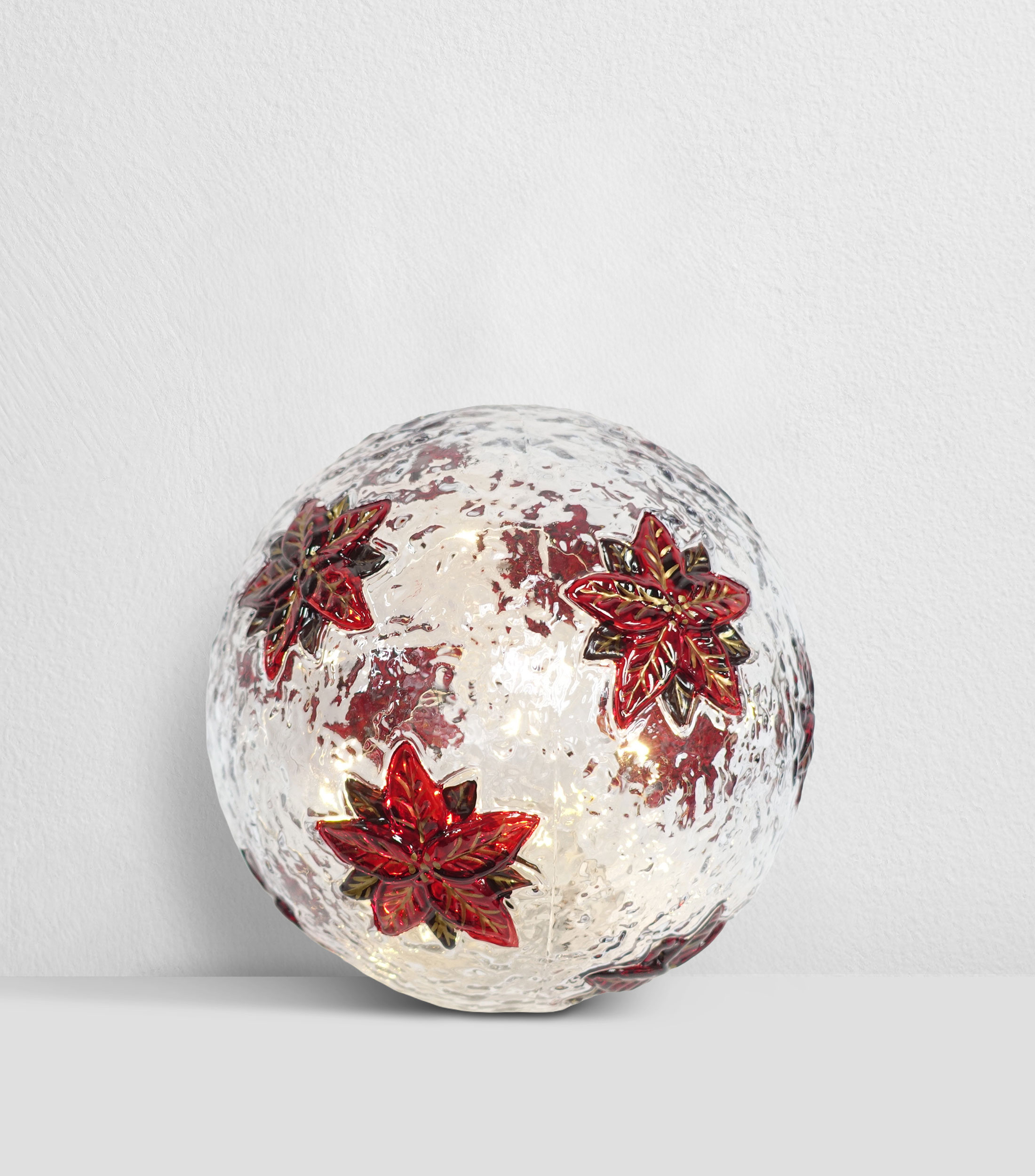 Figura Decorativa Esfera con Luz en Vidrio
