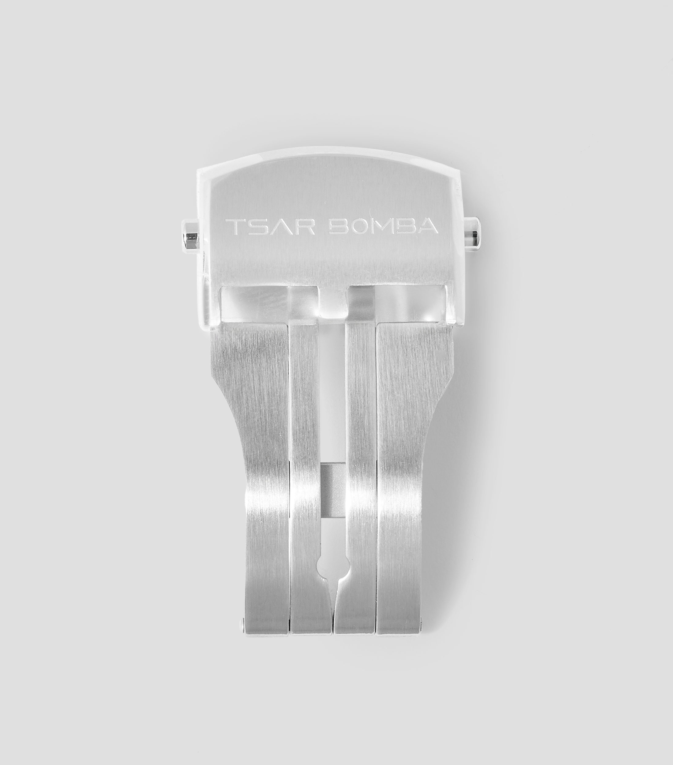 Broche intercambiable para reloj Atomic en acero inoxidable plateado