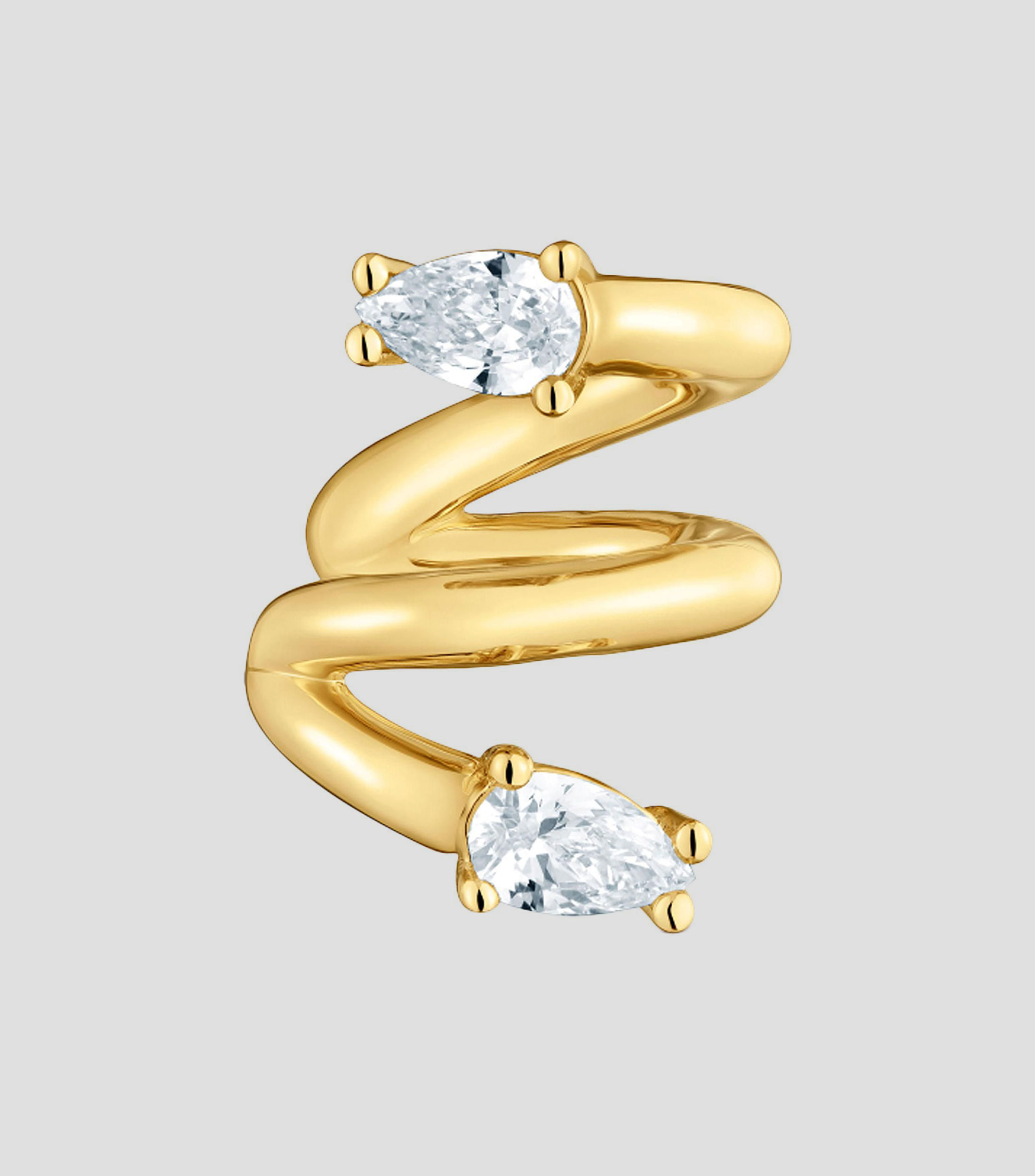 Arete earcuff en plata con diamantes Lio LGD Mujer