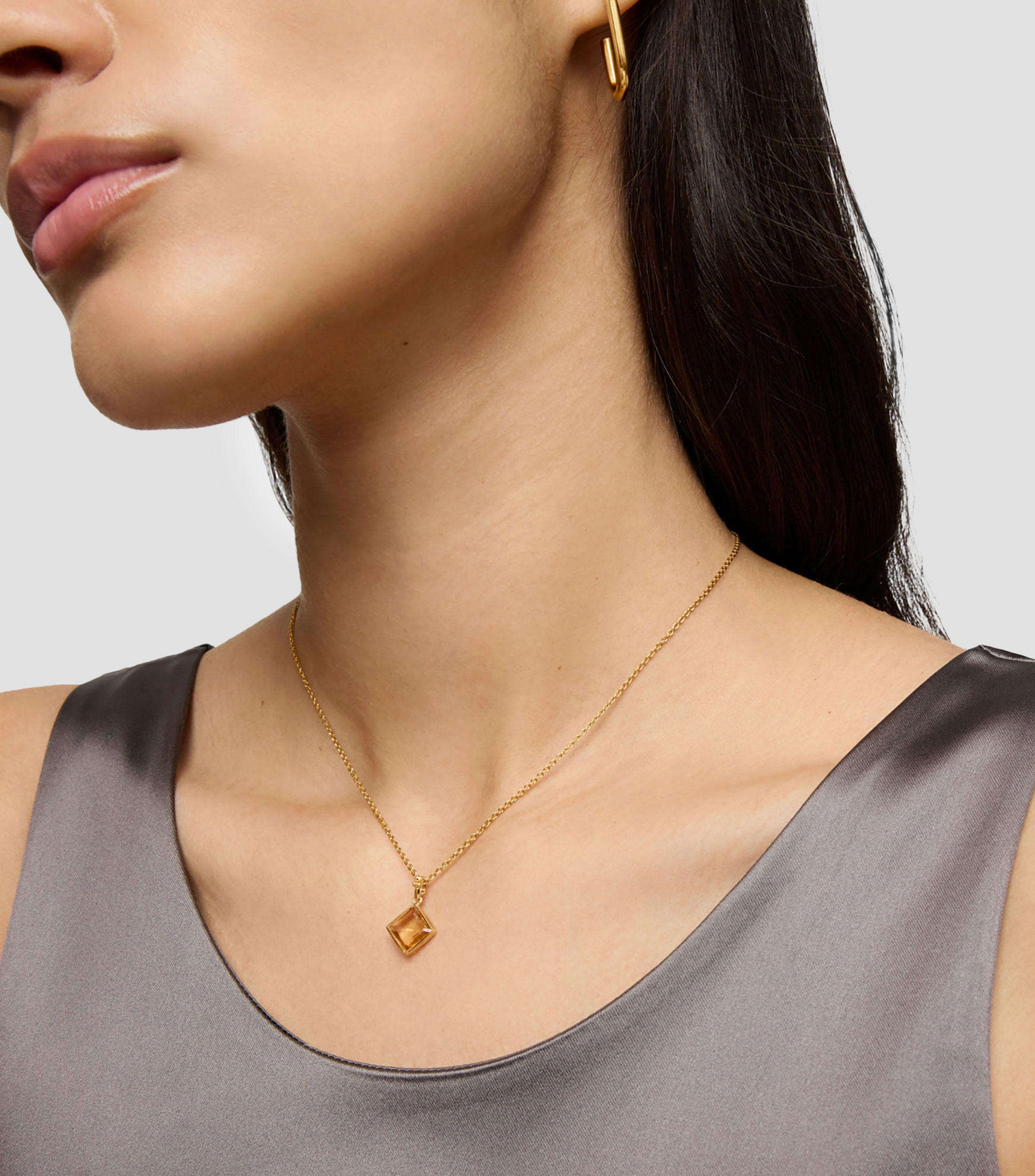 Dije en Plata Medallions con citrino Mujer