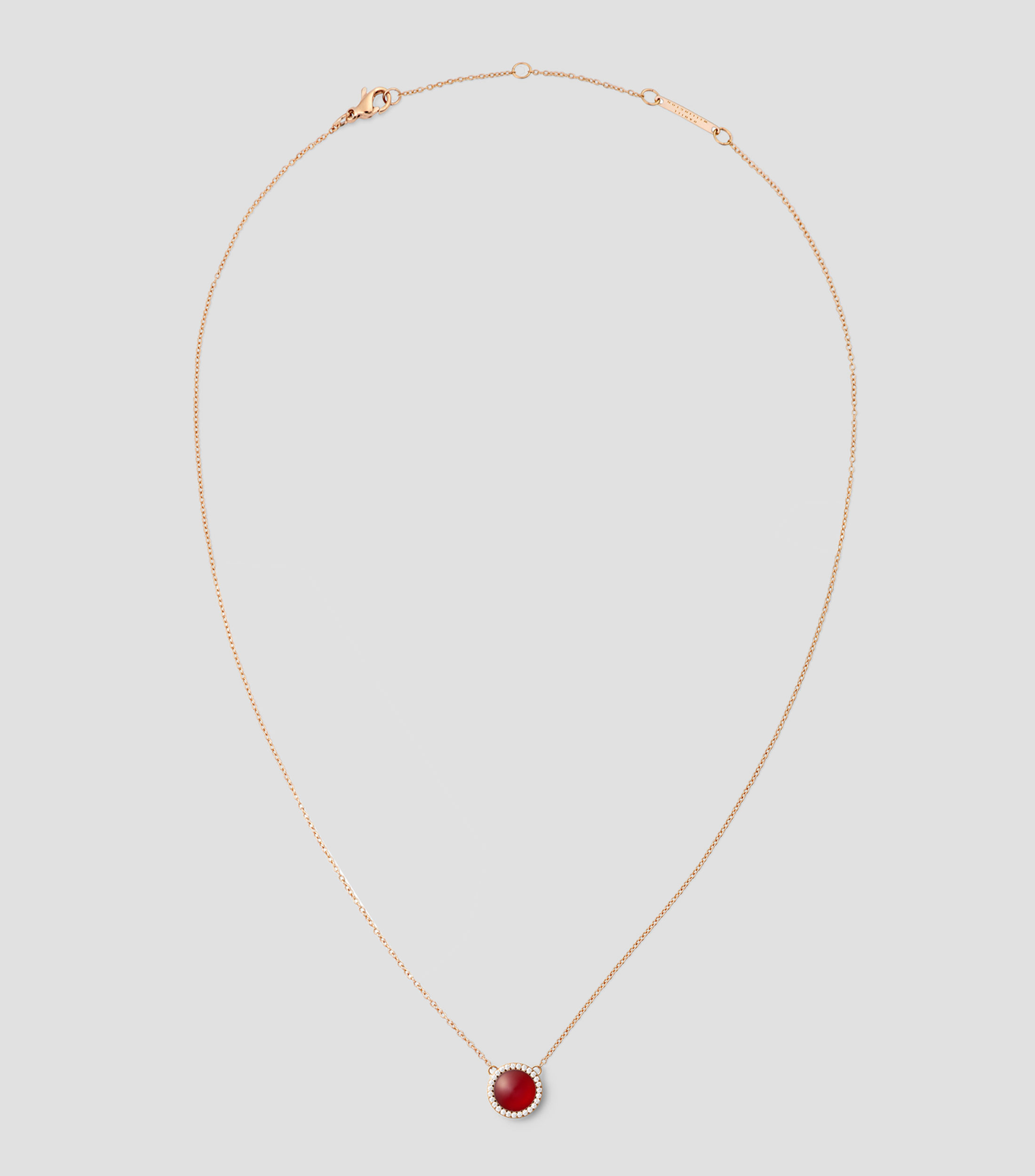Collar con cristales y agata roja Mujer