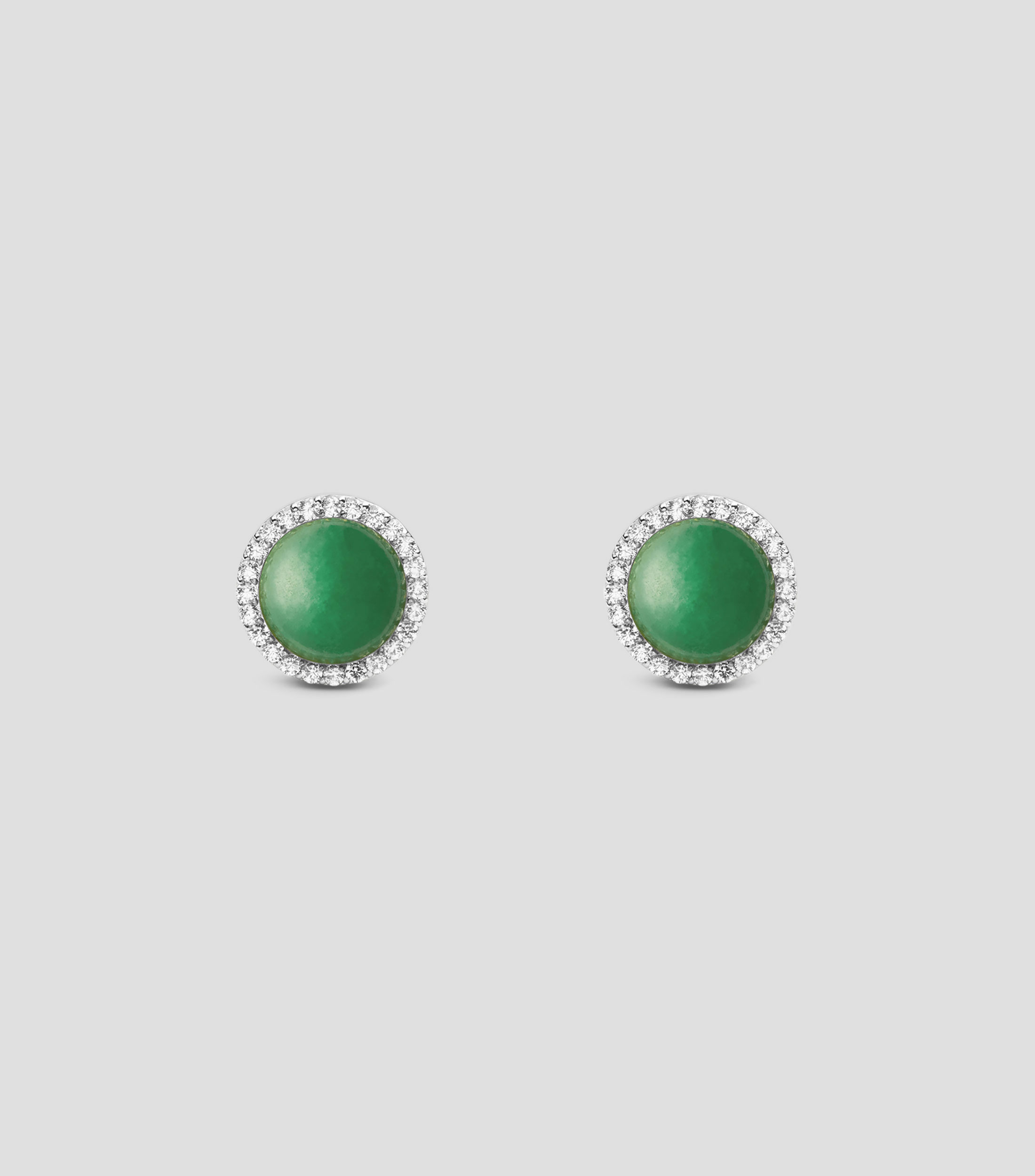 Aretes con jade Mujer