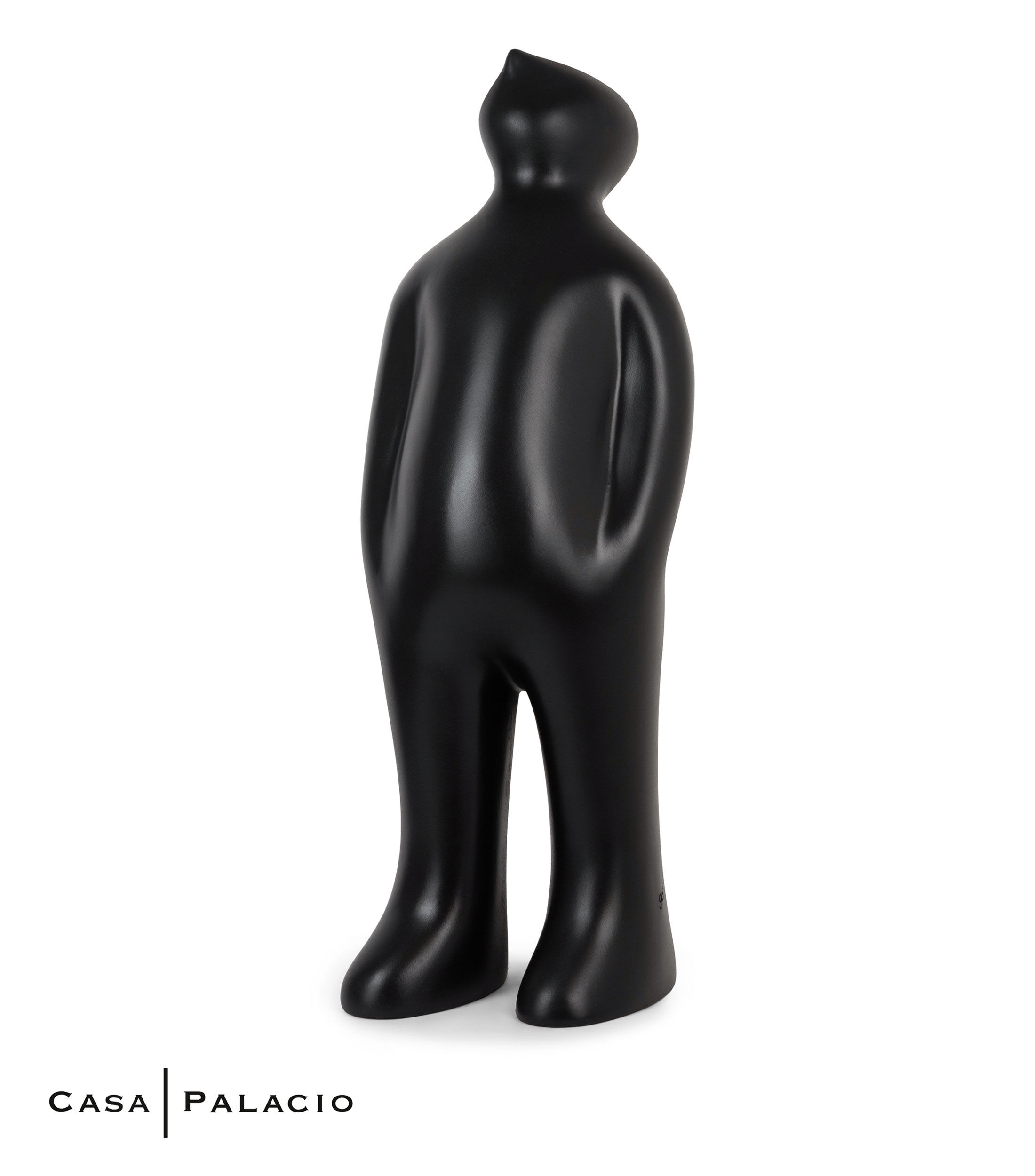 Escultura The Visitor grande Negra