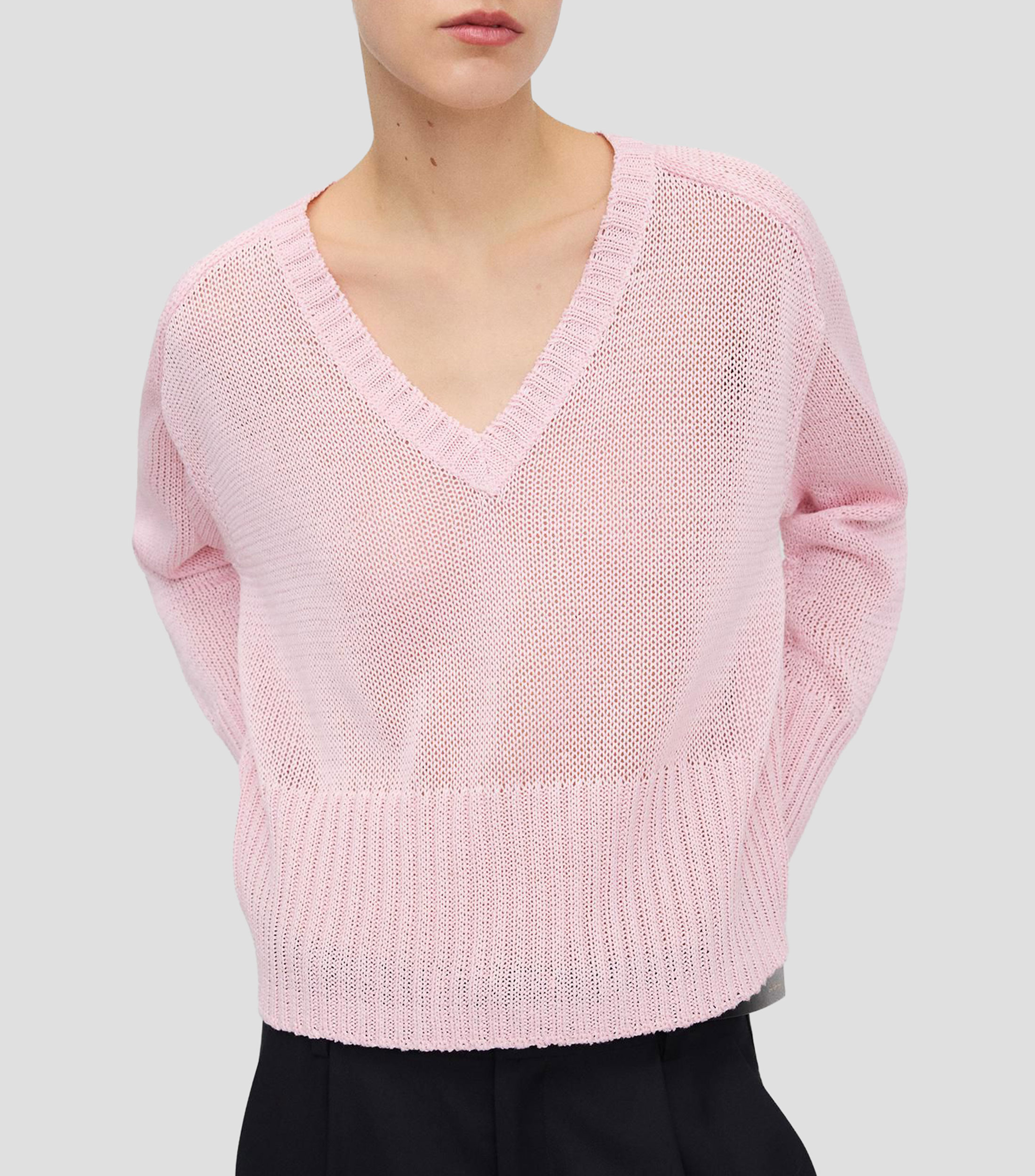 Suéter cuello V Mujer