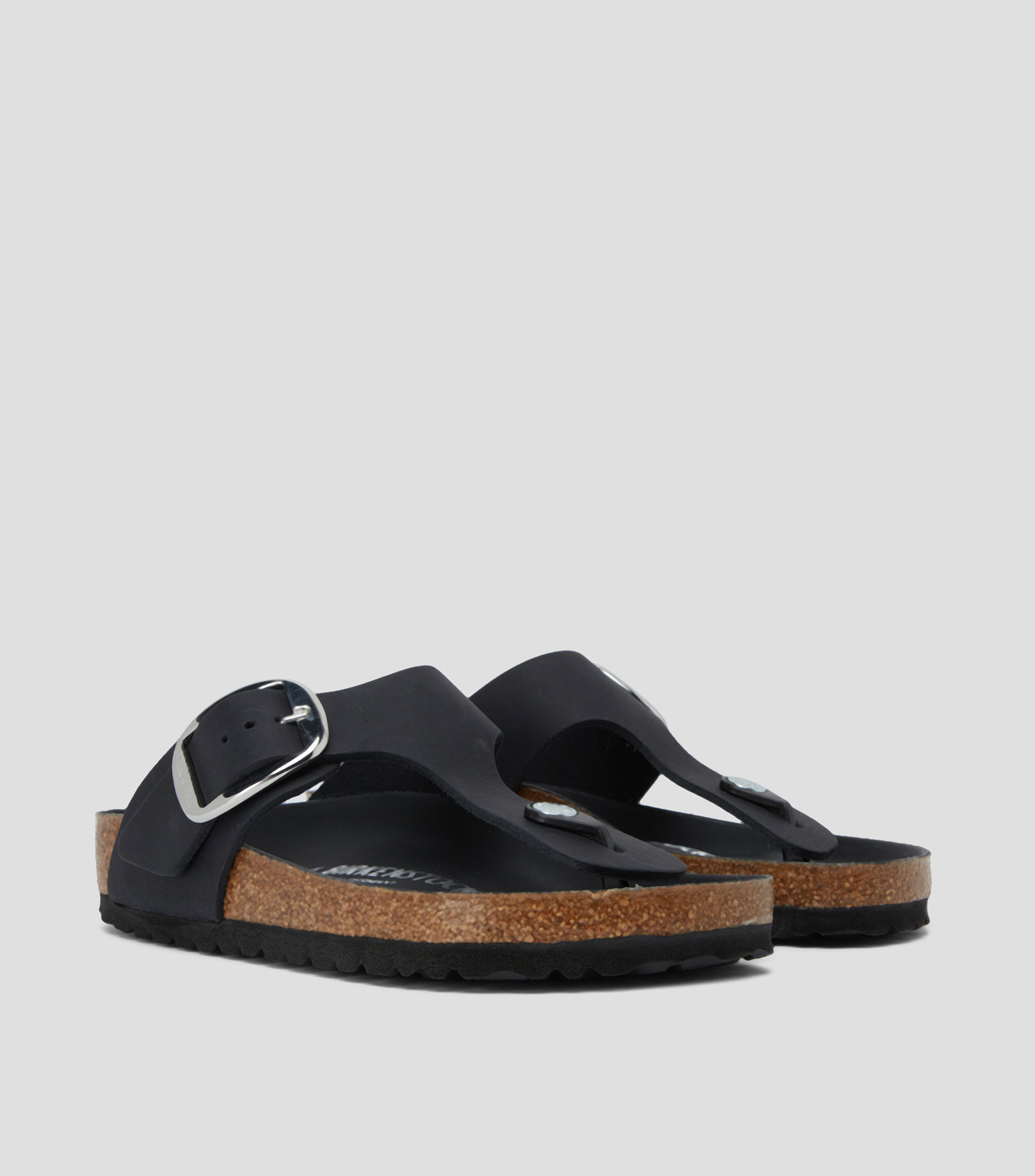 SANDALIA GIZEH BIG BUCKLE BLACK