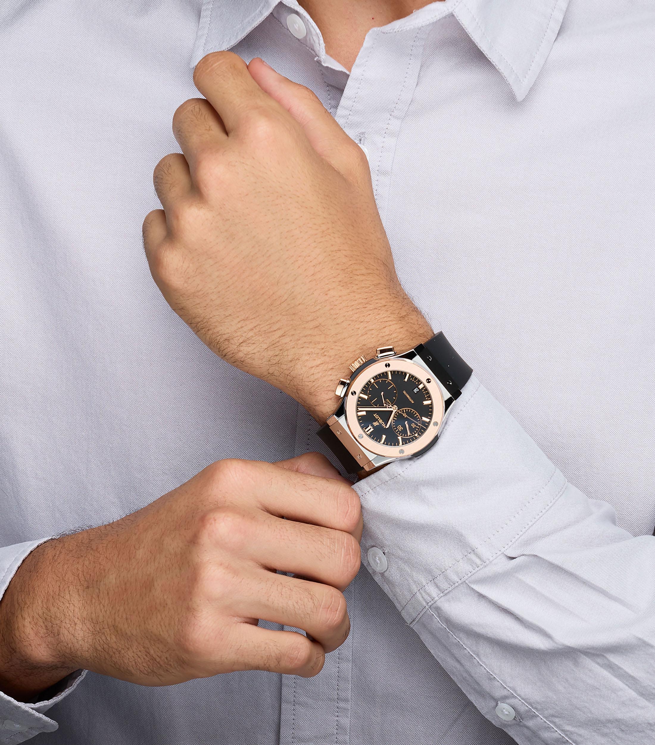Reloj para hombre Classic Fusion casual plateado