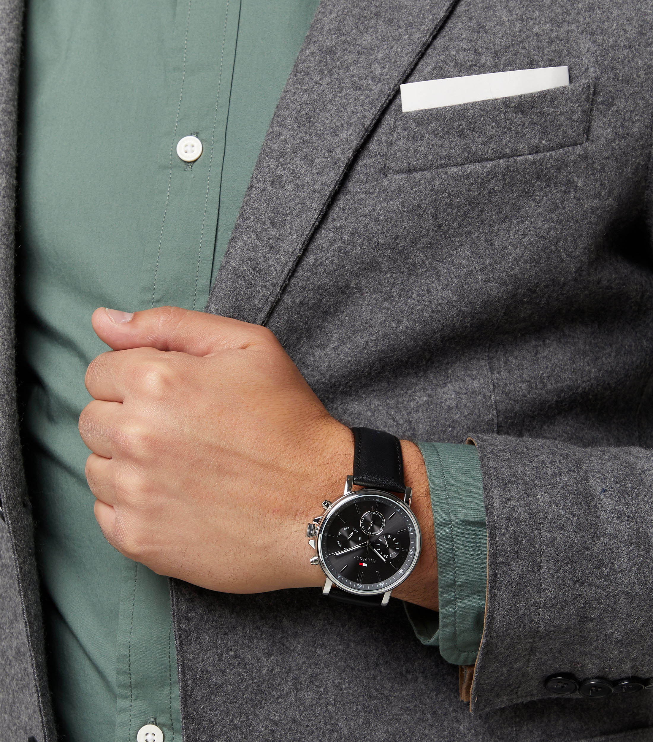 Reloj para Hombre Fall Winter Casual Plateado