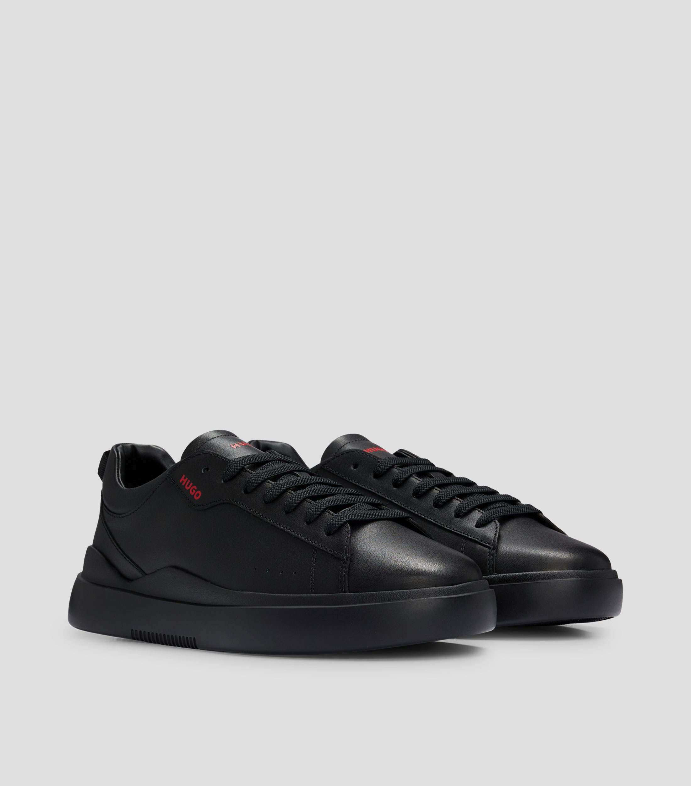 Tenis tipo cupsole en piel lisa Hombre