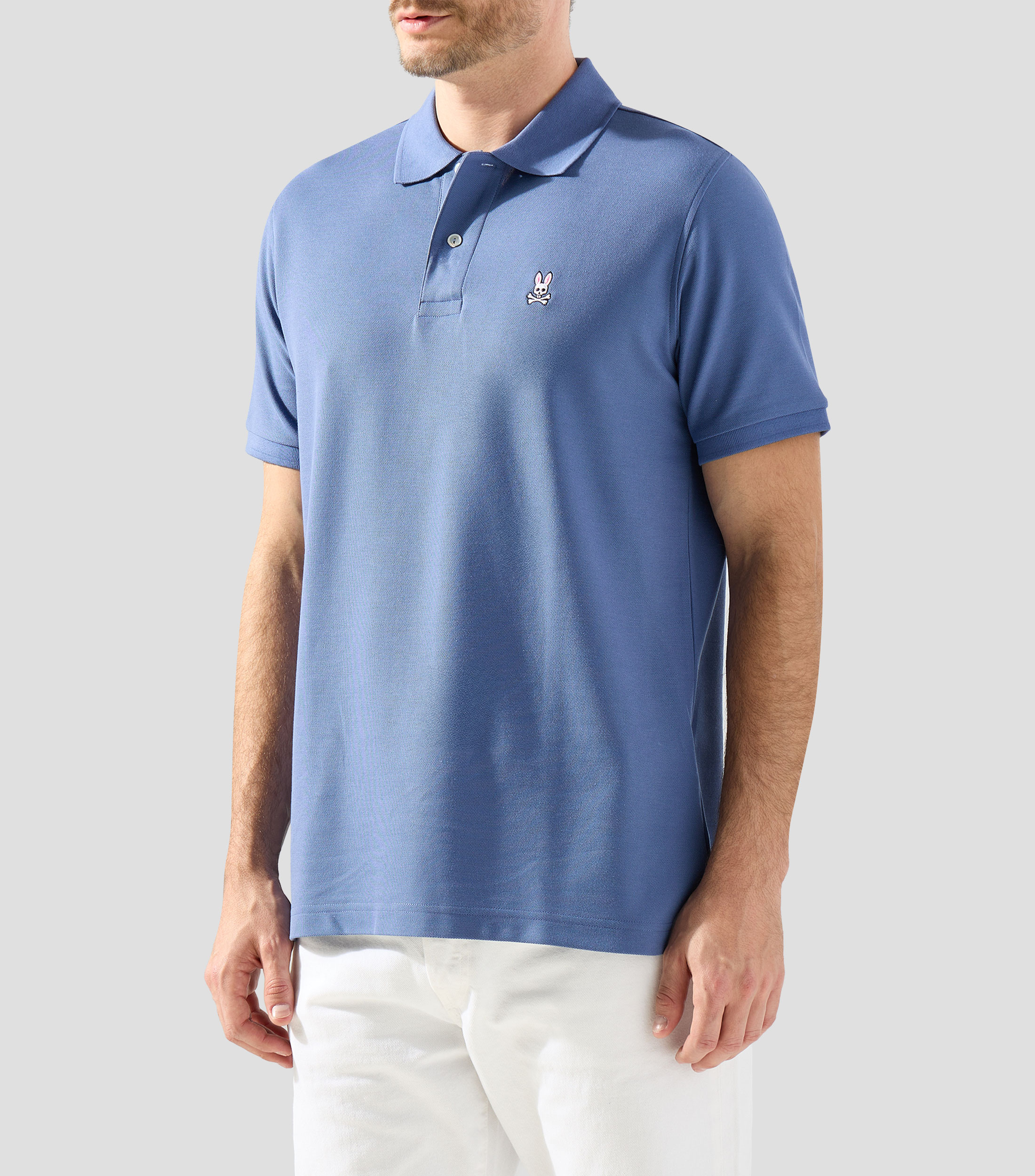 Playera polo manga corta lisa Hombre