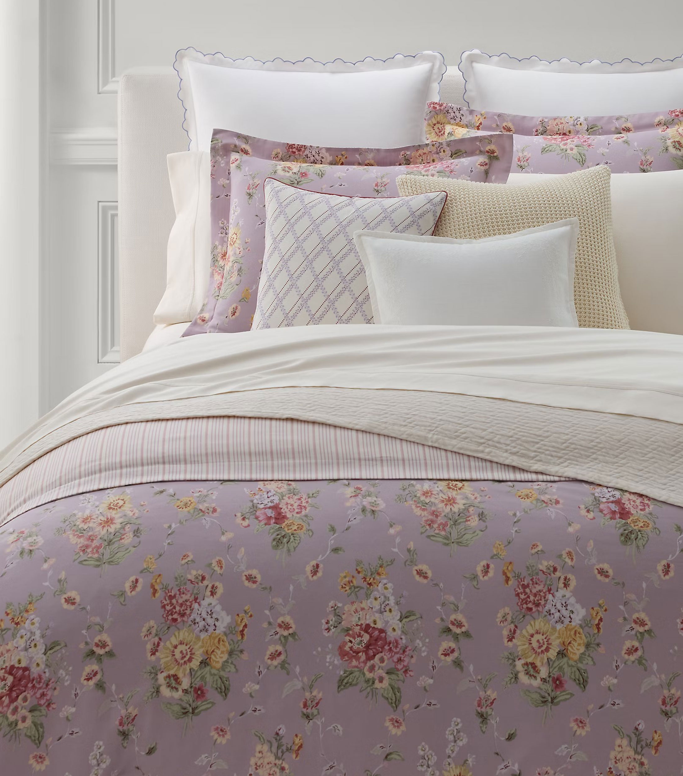 Edredón Matrimonial/Queen Size en algodón Selina lavanda