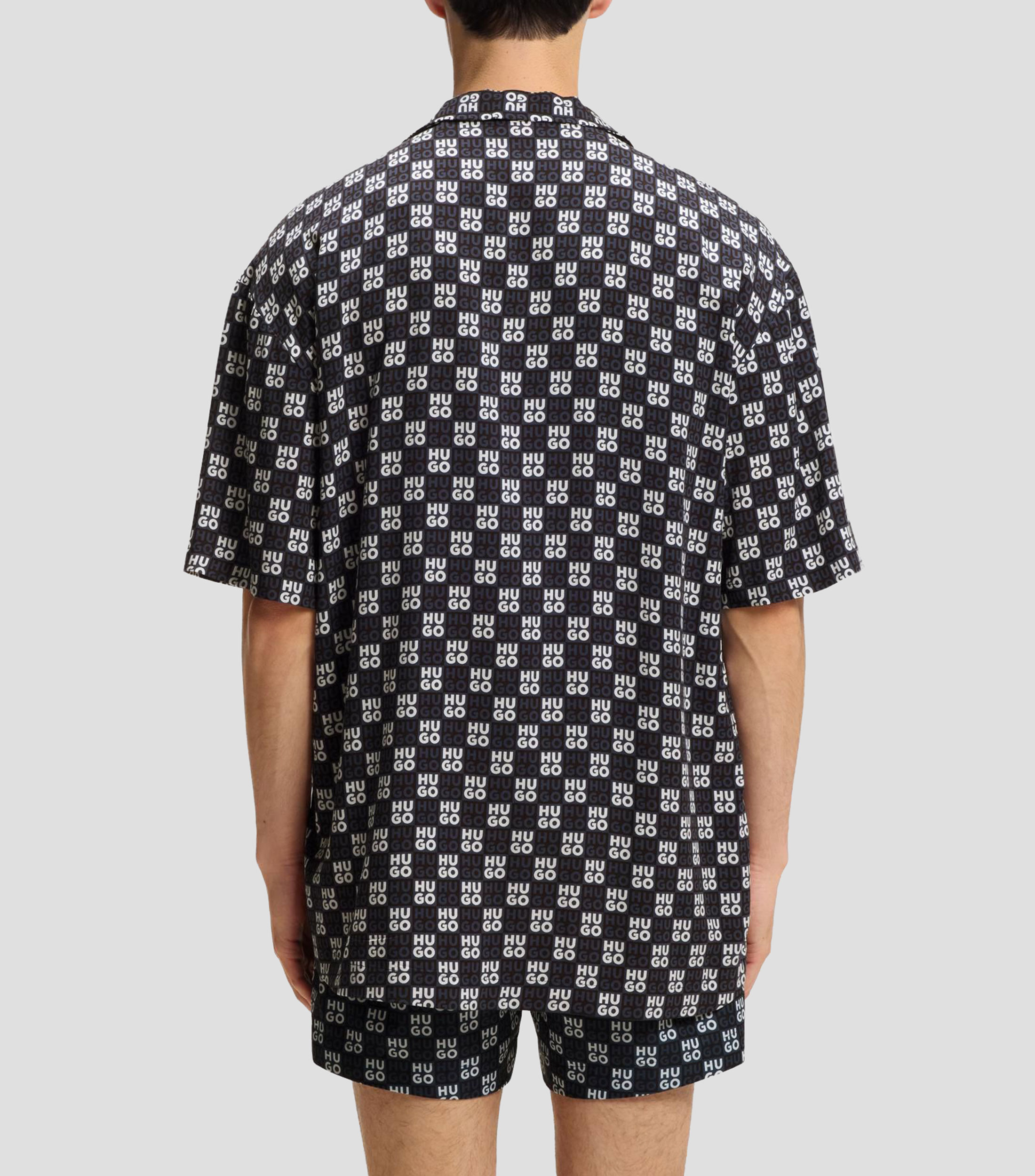 Camisa relaxed con estampado de flores Hombre