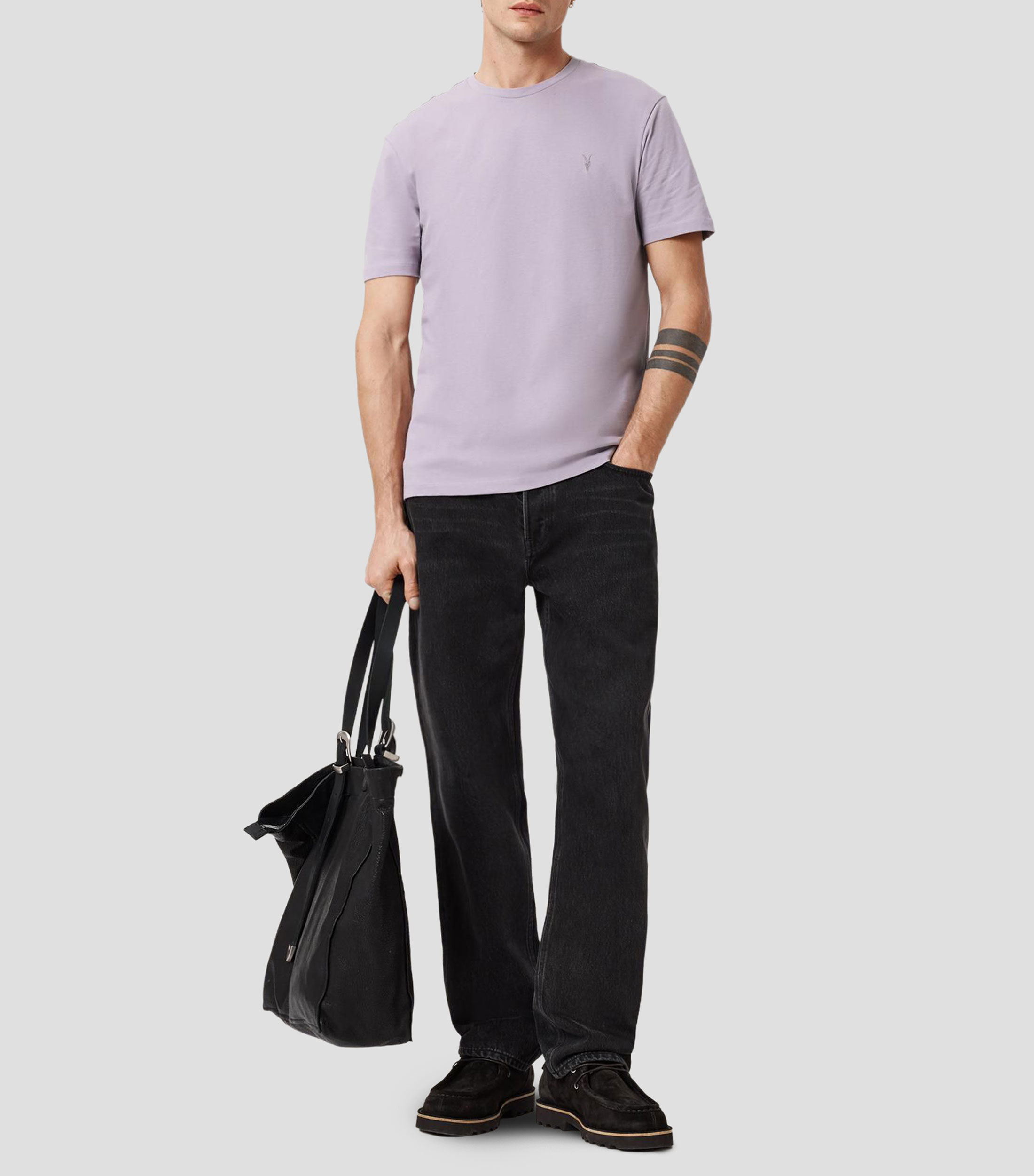 Playera cuello redondo manga corta lisa Hombre