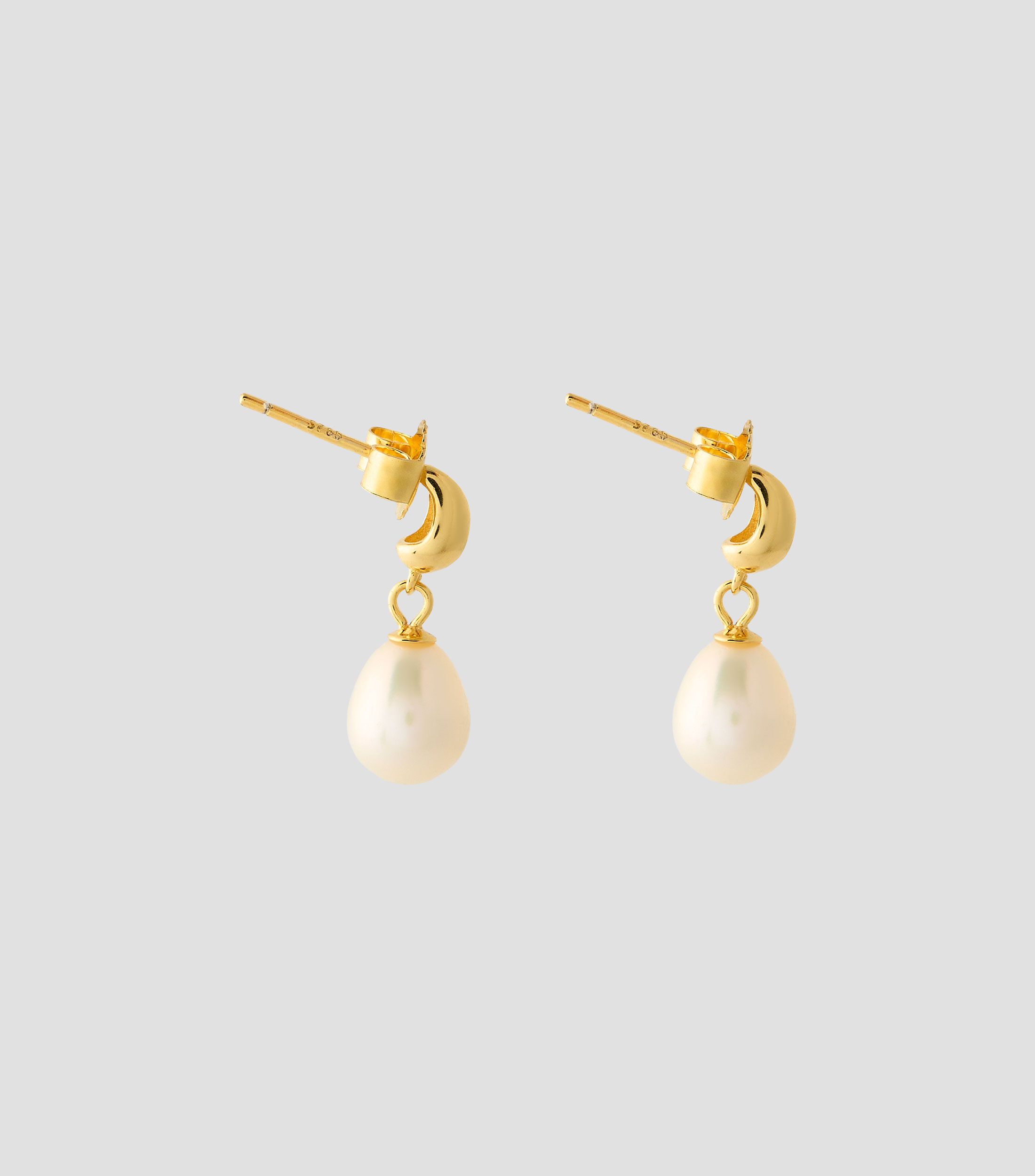 Aretes gota con perla Mujer