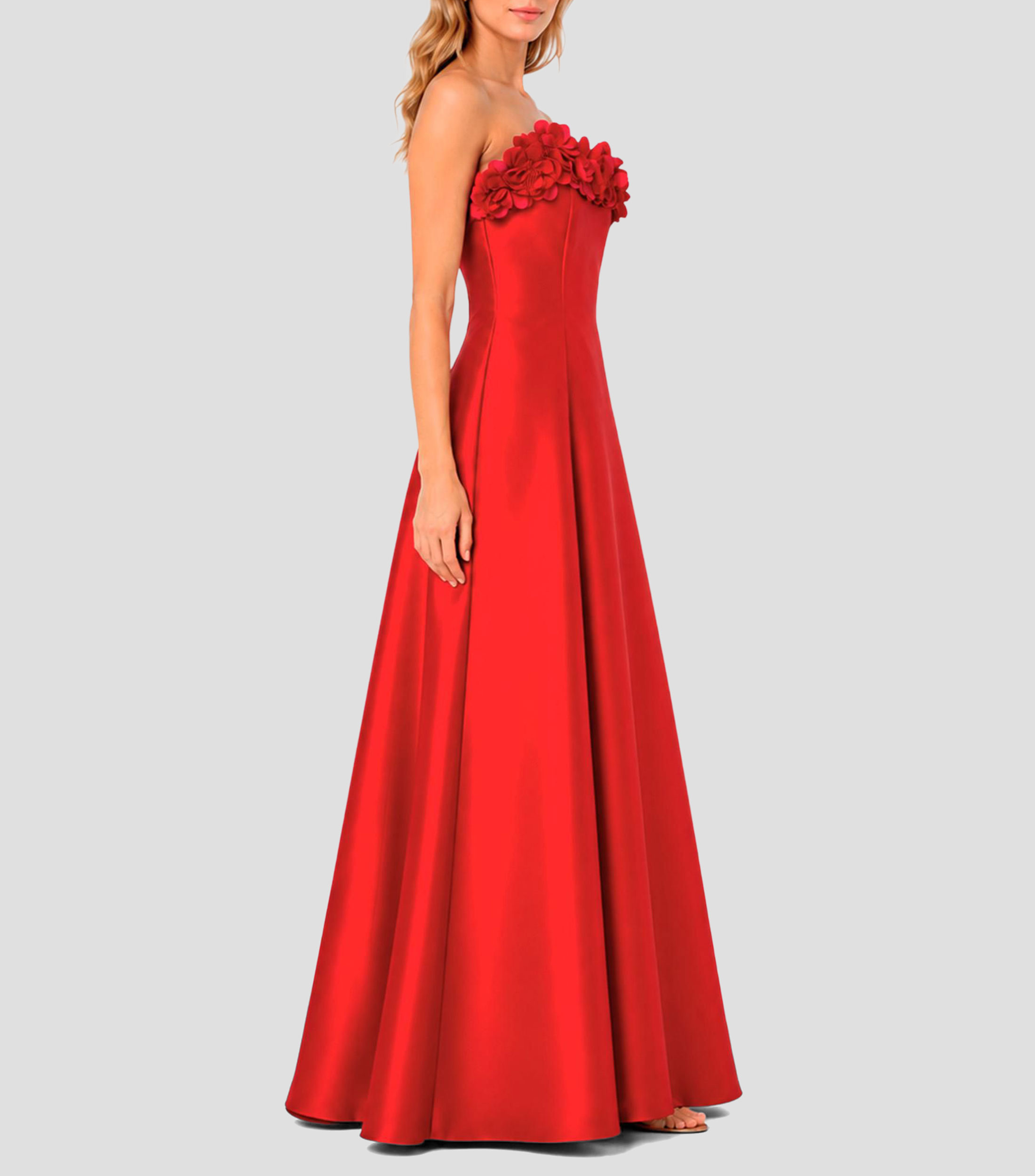 Vestido de fiesta largo liso Mujer