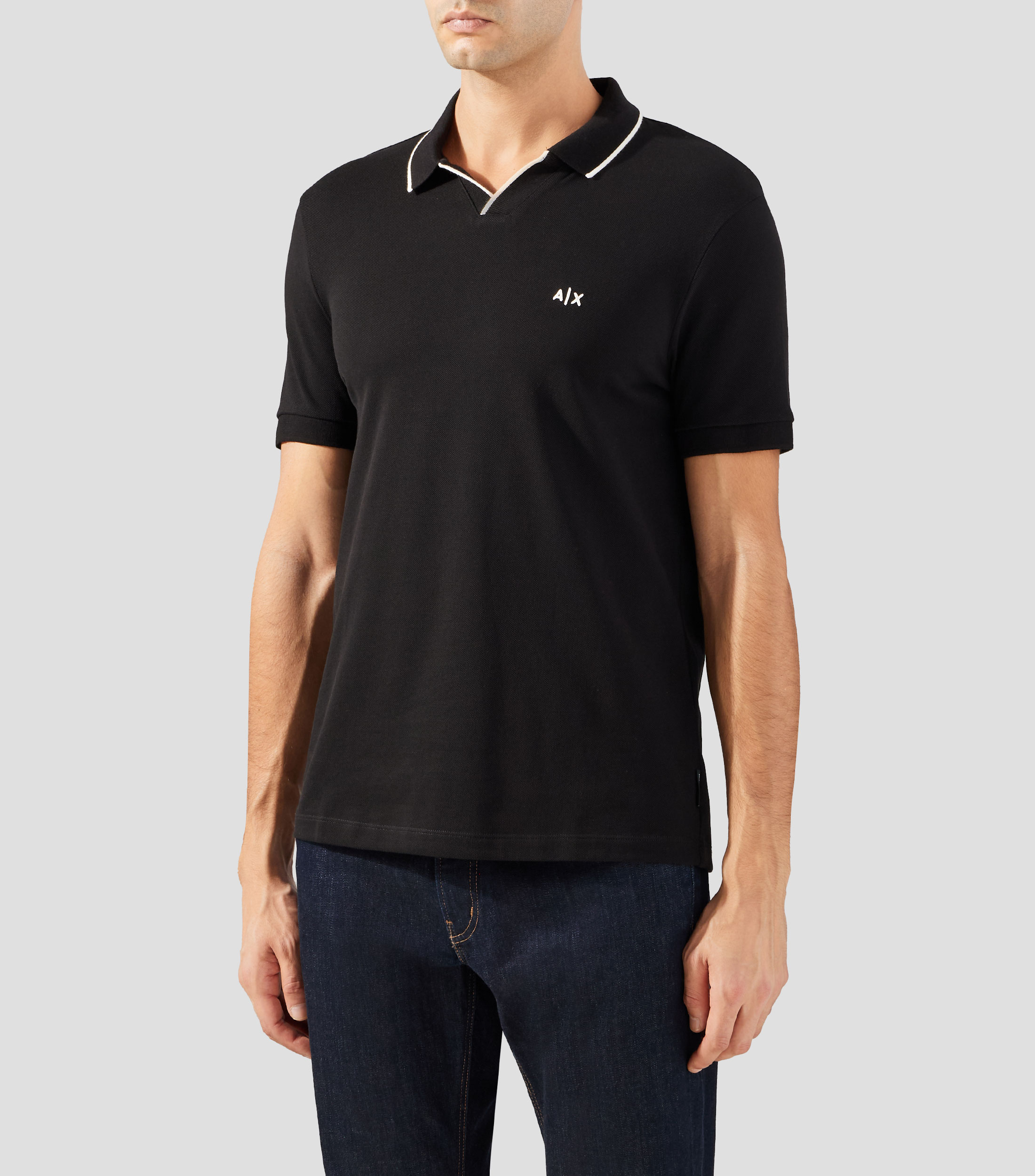 Playera tipo polo manga corta lisa Hombre