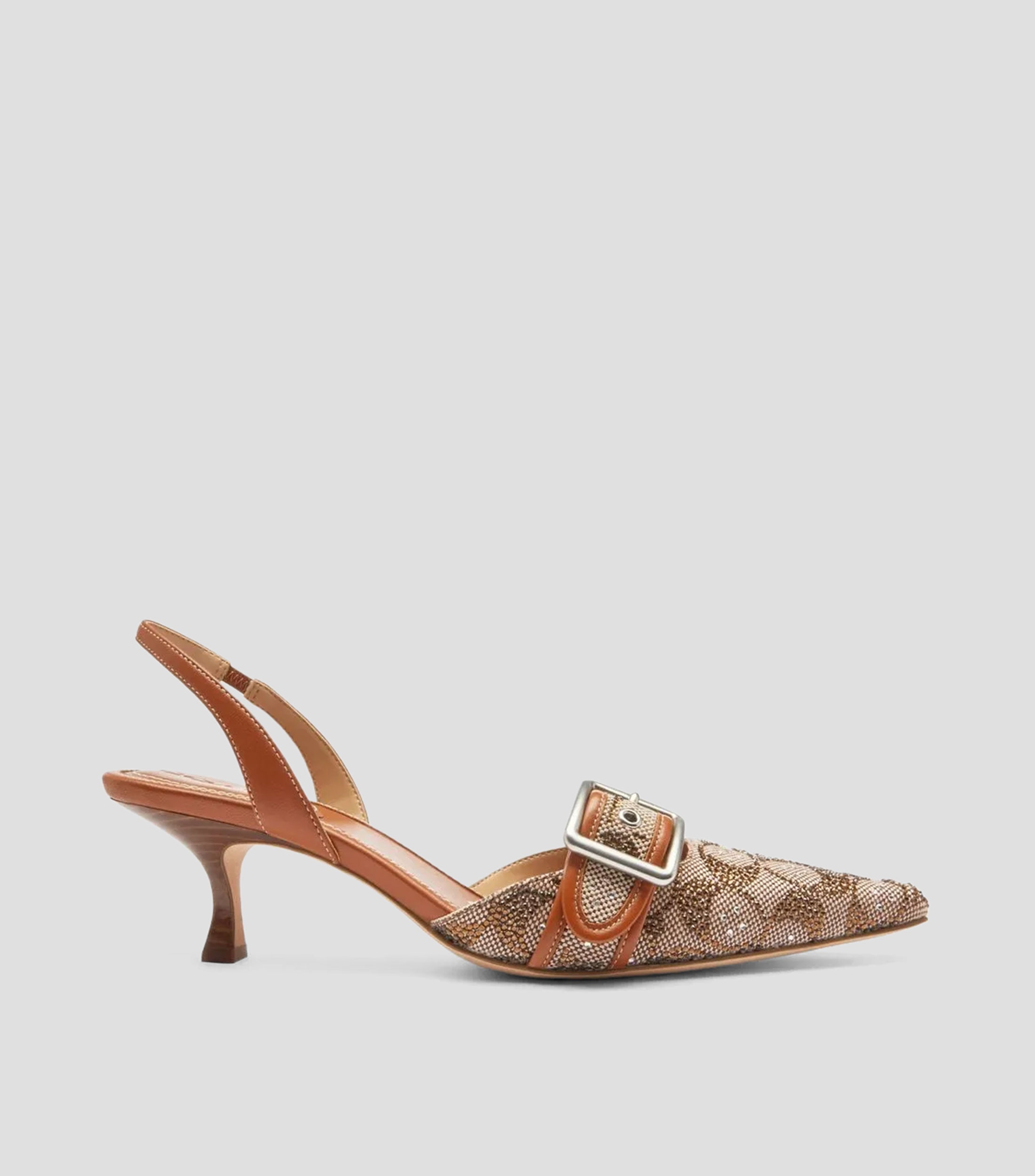 Zapatillas slingback Margot con tacón bajo delgado Mujer