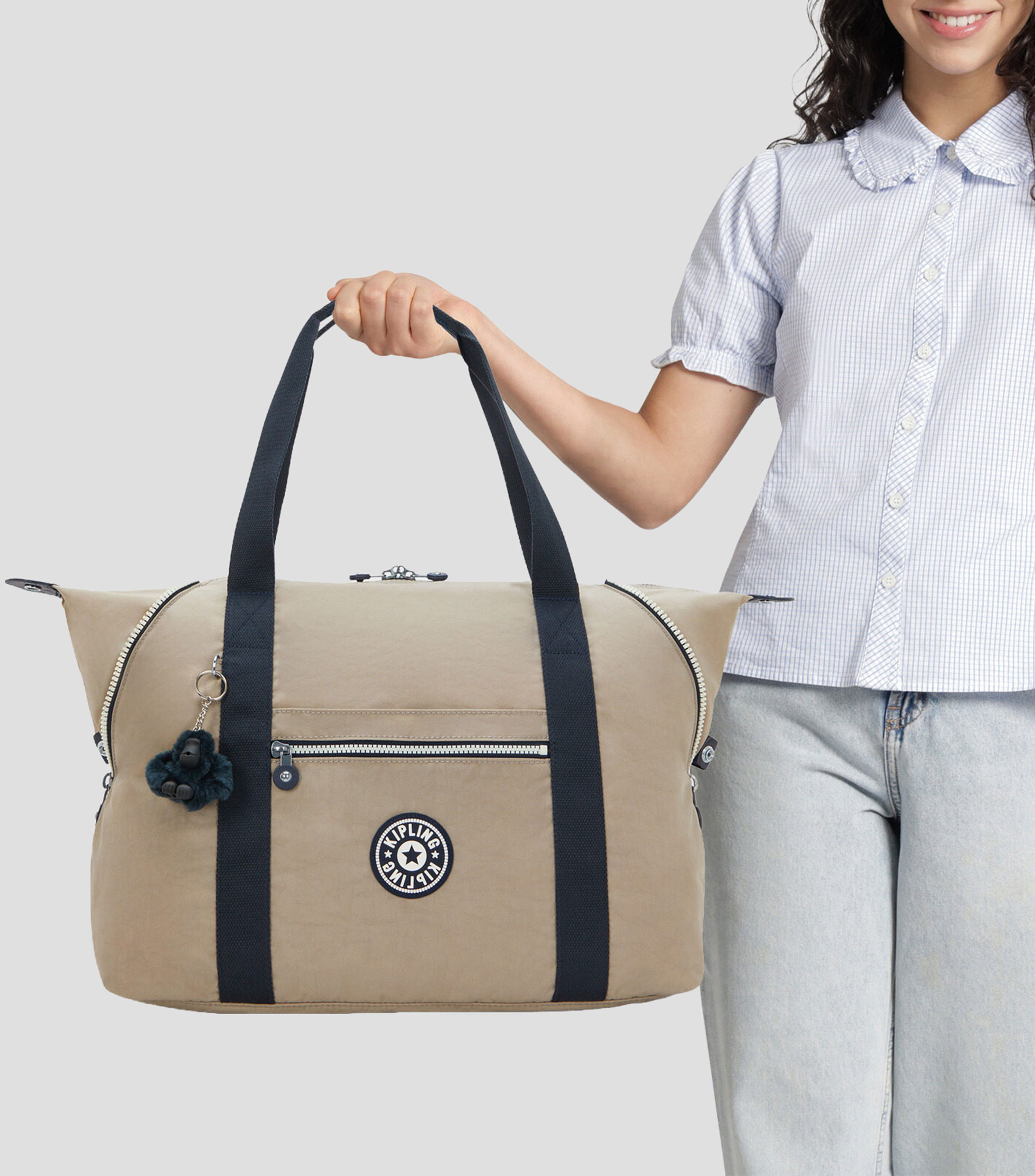 Bolsa Tote Taupe Art Soft lisa Unisex