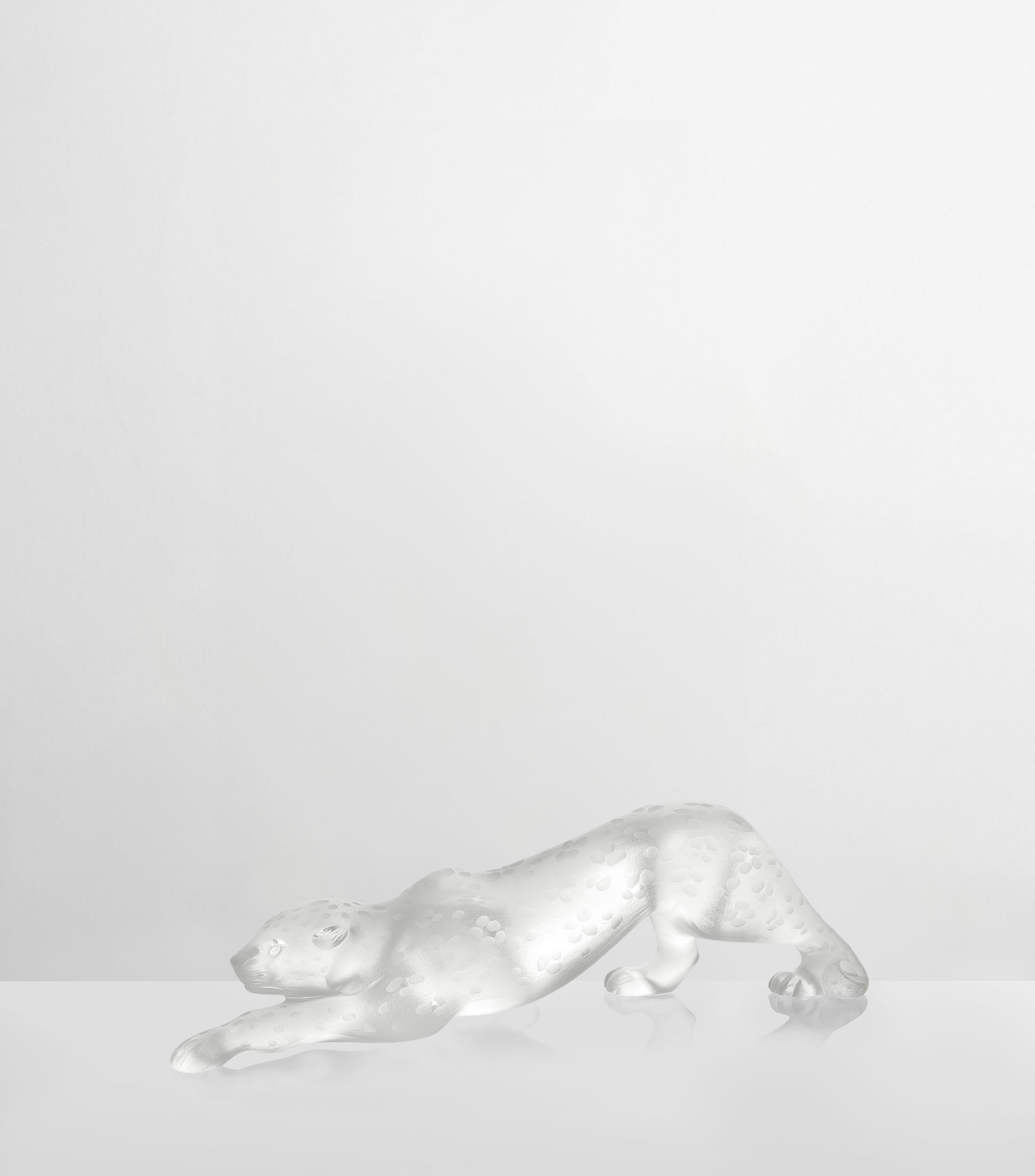 Escultura Pantera Zeila en cristal