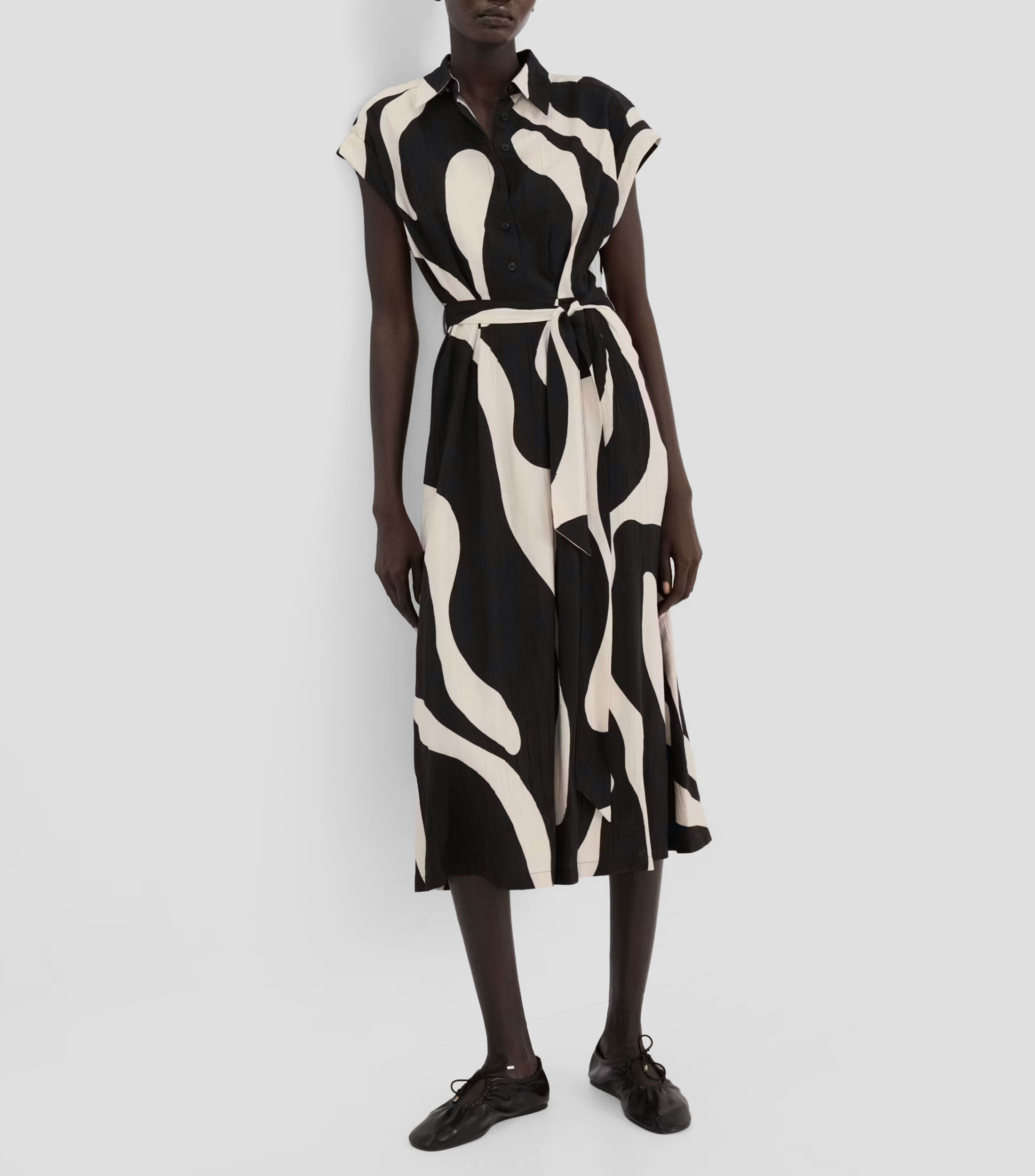 Vestido midi estampado Mujer