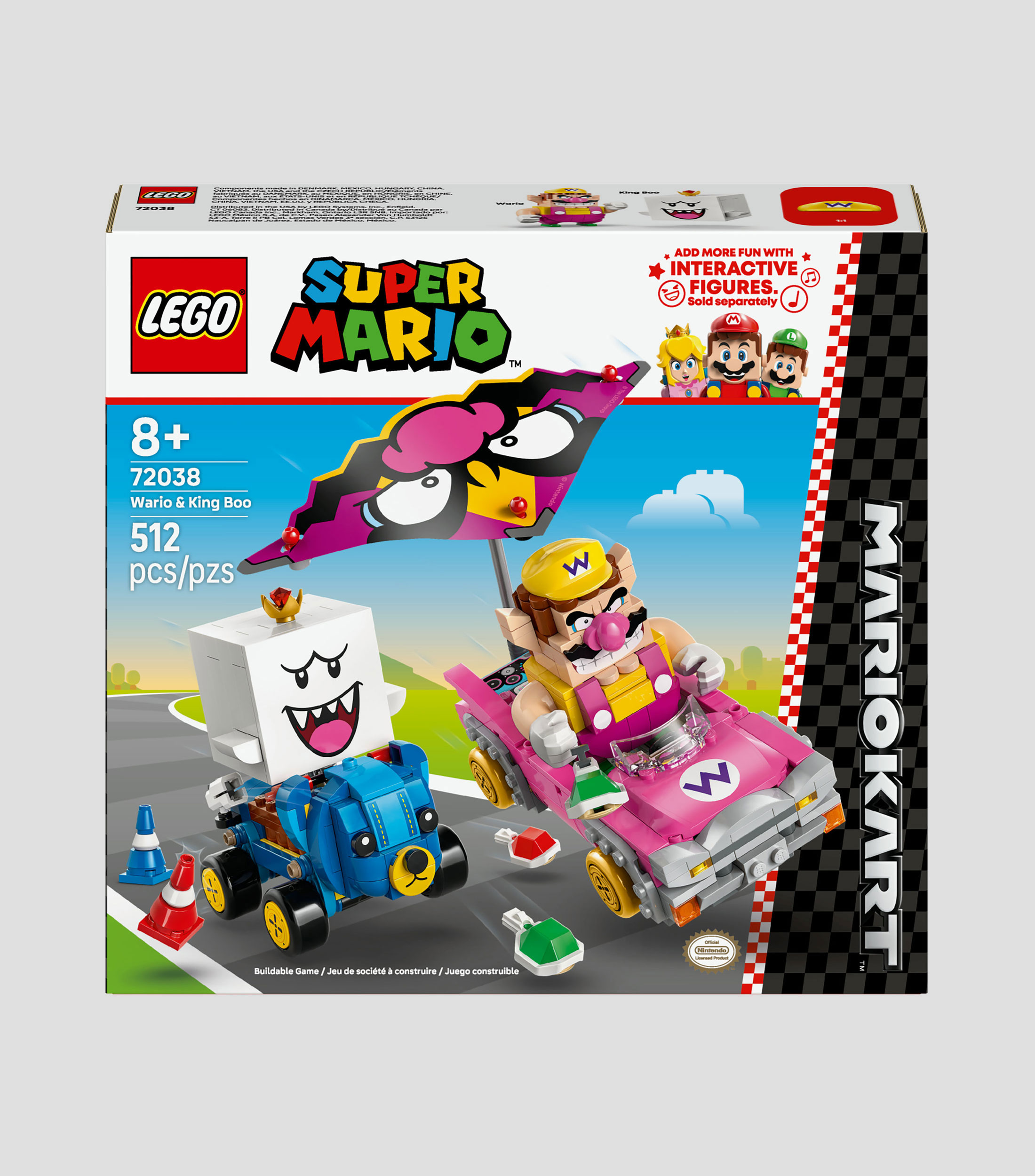 Lego Super Mario Mario Kart – Wario y Rey Boo 72038