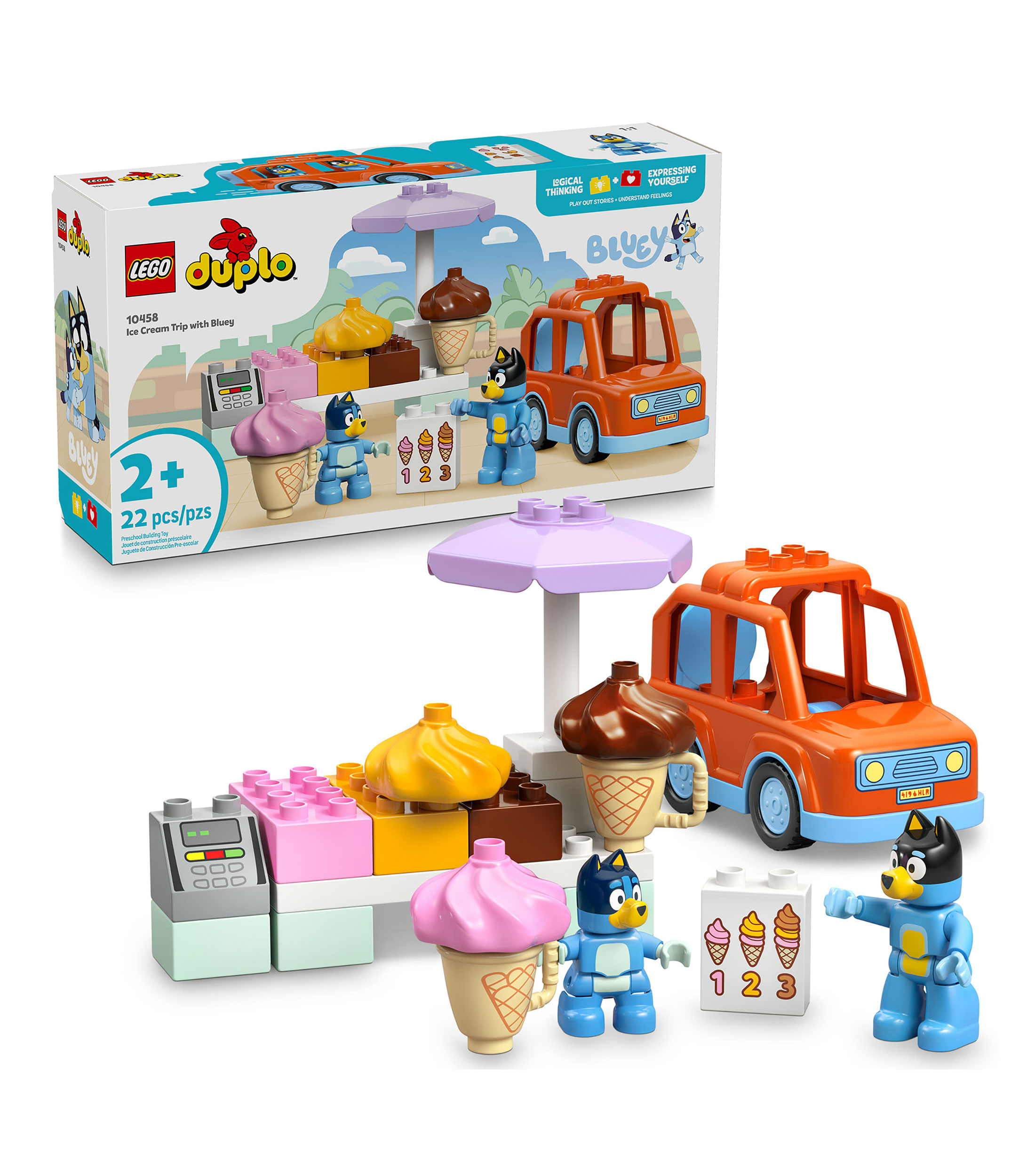 Lego Duplo Bluey Excursión a la Heladería con Bluey 10458