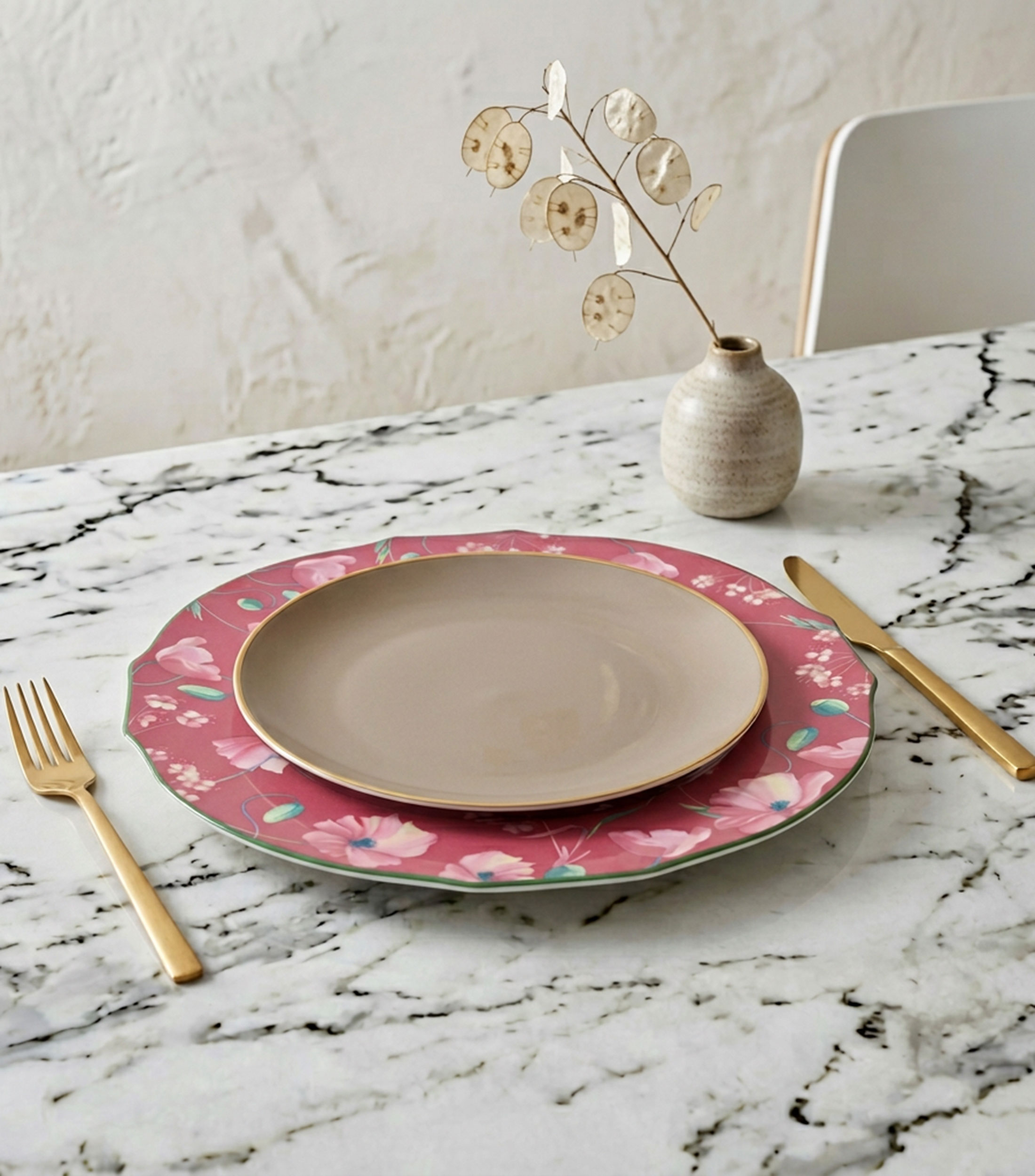 Plato base Florenza en porcelana