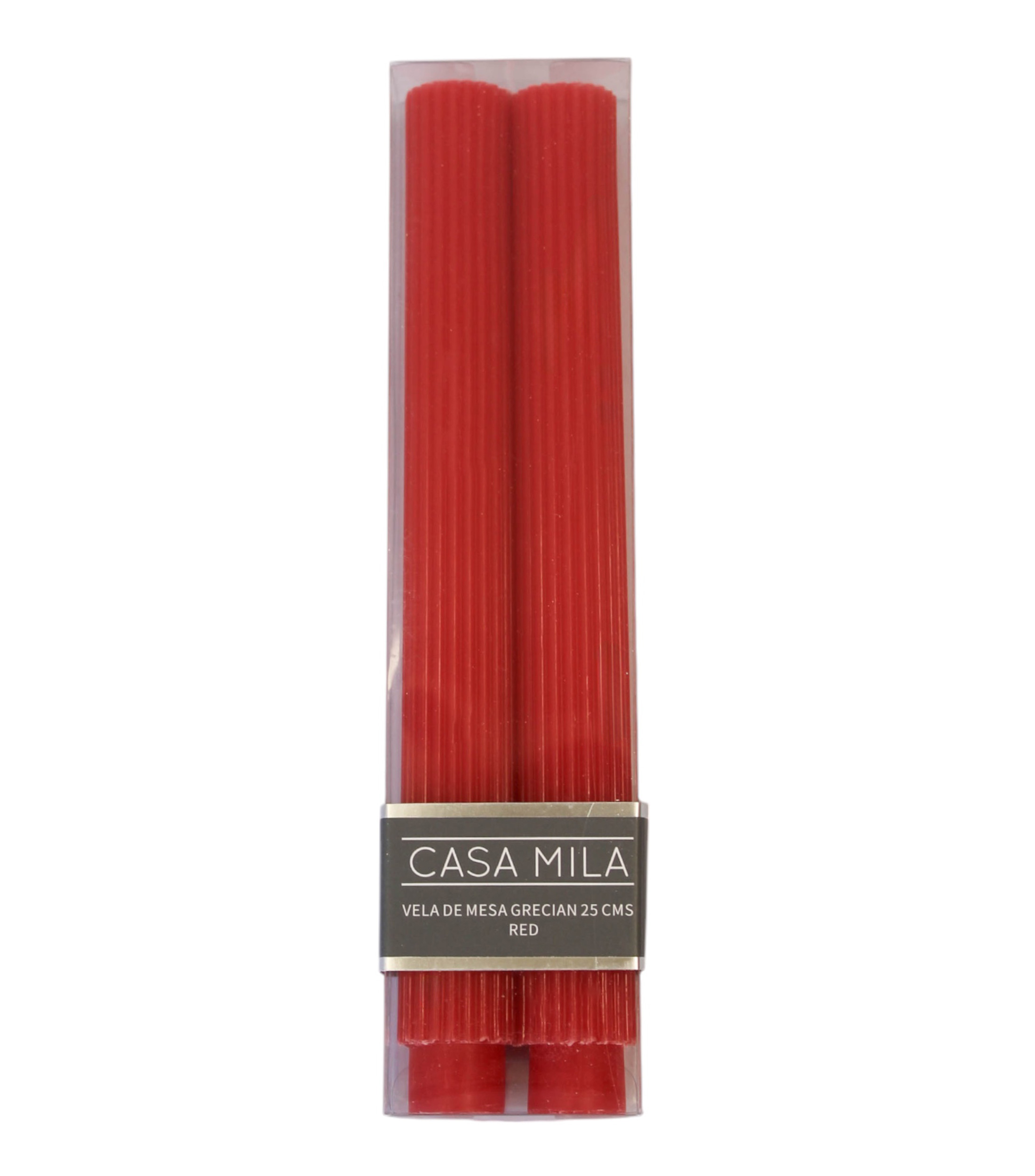Set 2 velas decorativas Grecian, rojo