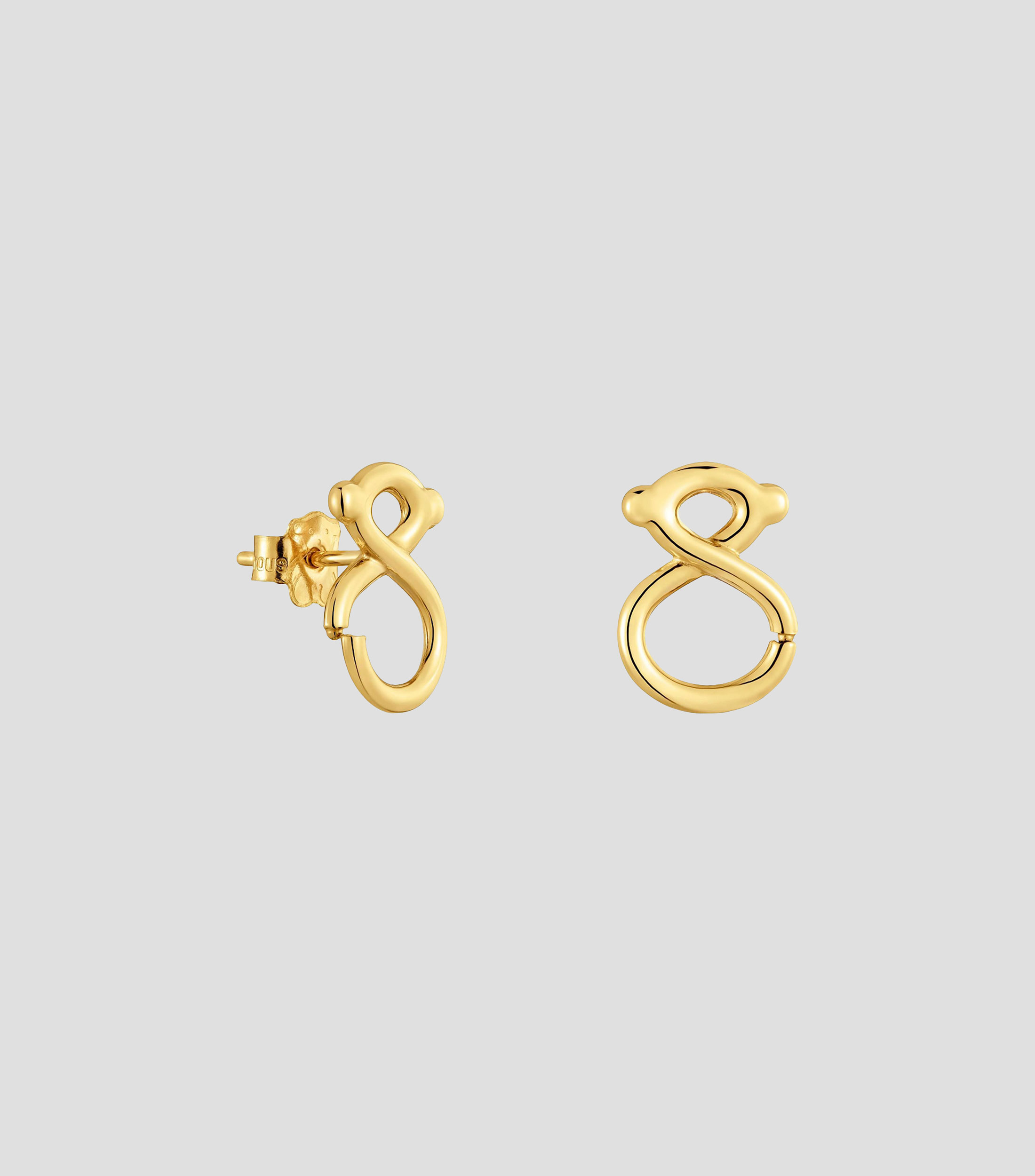 Aretes en Oro amarillo de 9 Kilates Infinity Mujer